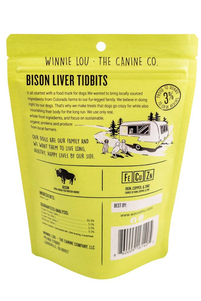 Winnie Lou - The Canine Co. - Bison Liver Tidbits