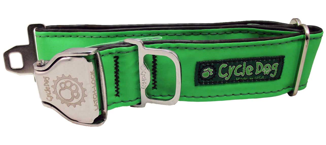 Cycle Dog Green MAX Reflective Dog Collar
