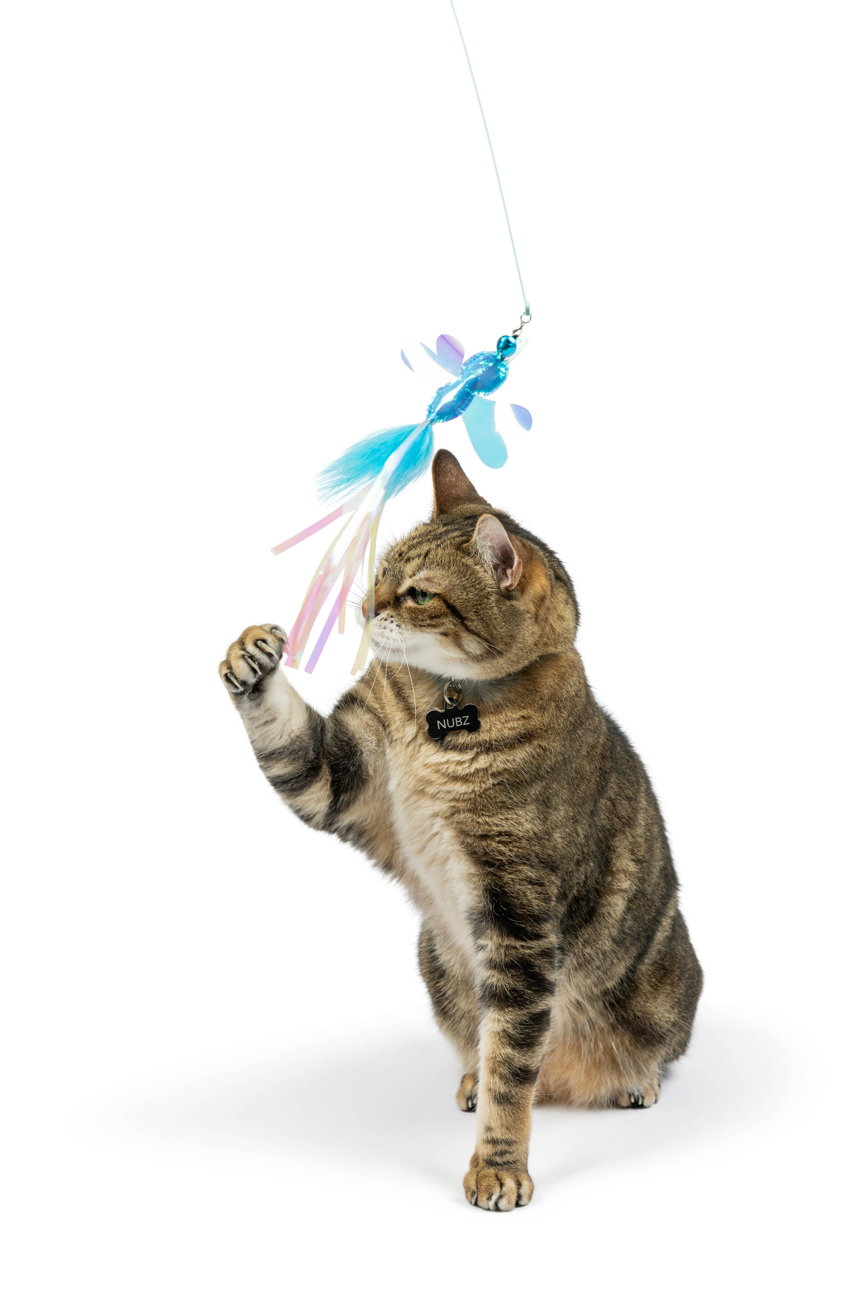 Huxley & Kent - Wire Dragonfly & Mouse Wand Cat Toy: One Size