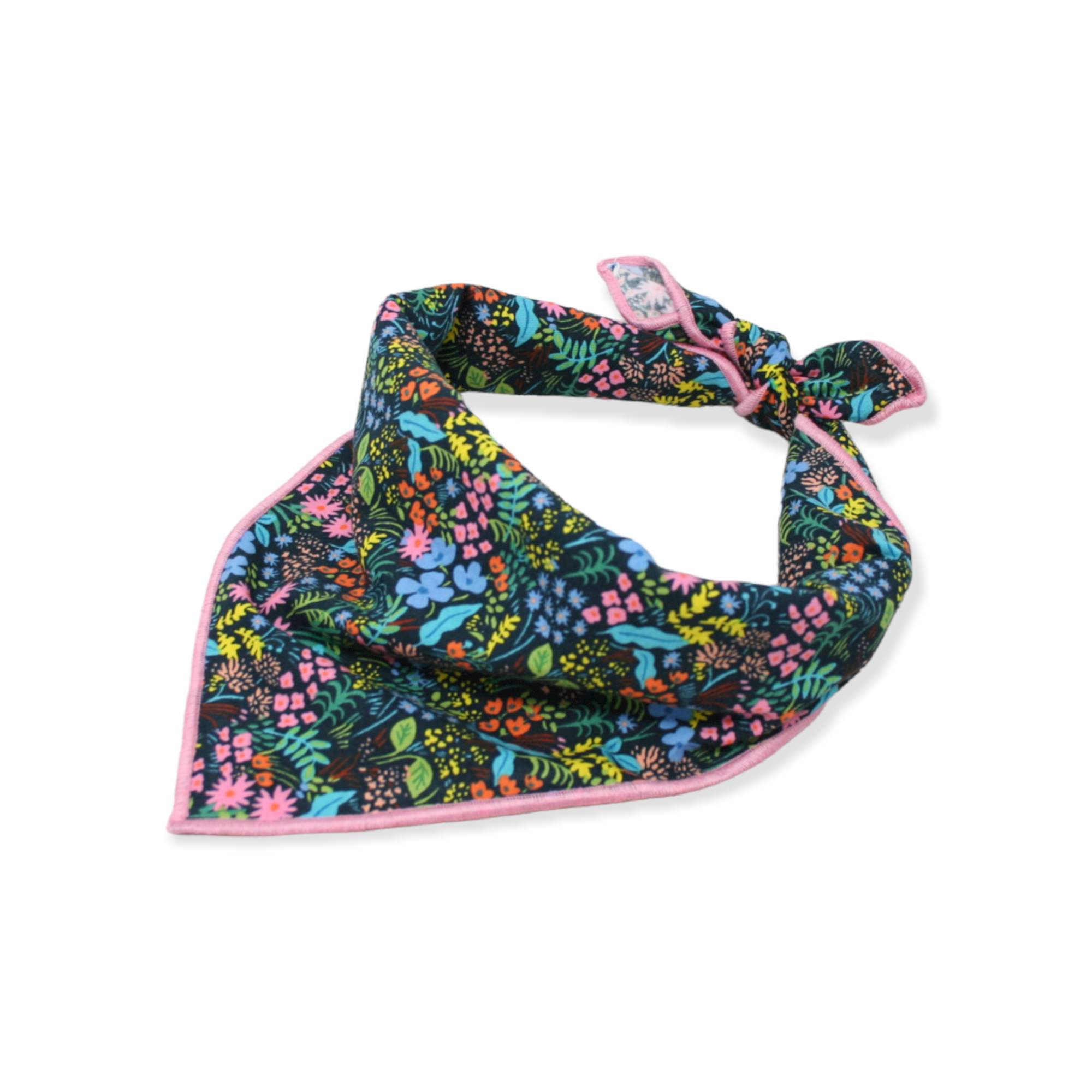 The Oxford Dog - Dog Bandana, Pet Accessories, Dog Mom Gifts, Navy Meadows: XSmall