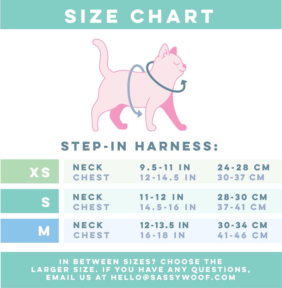 SASSY WOOF - Cat Step-In Harness - Dino Darling: Small