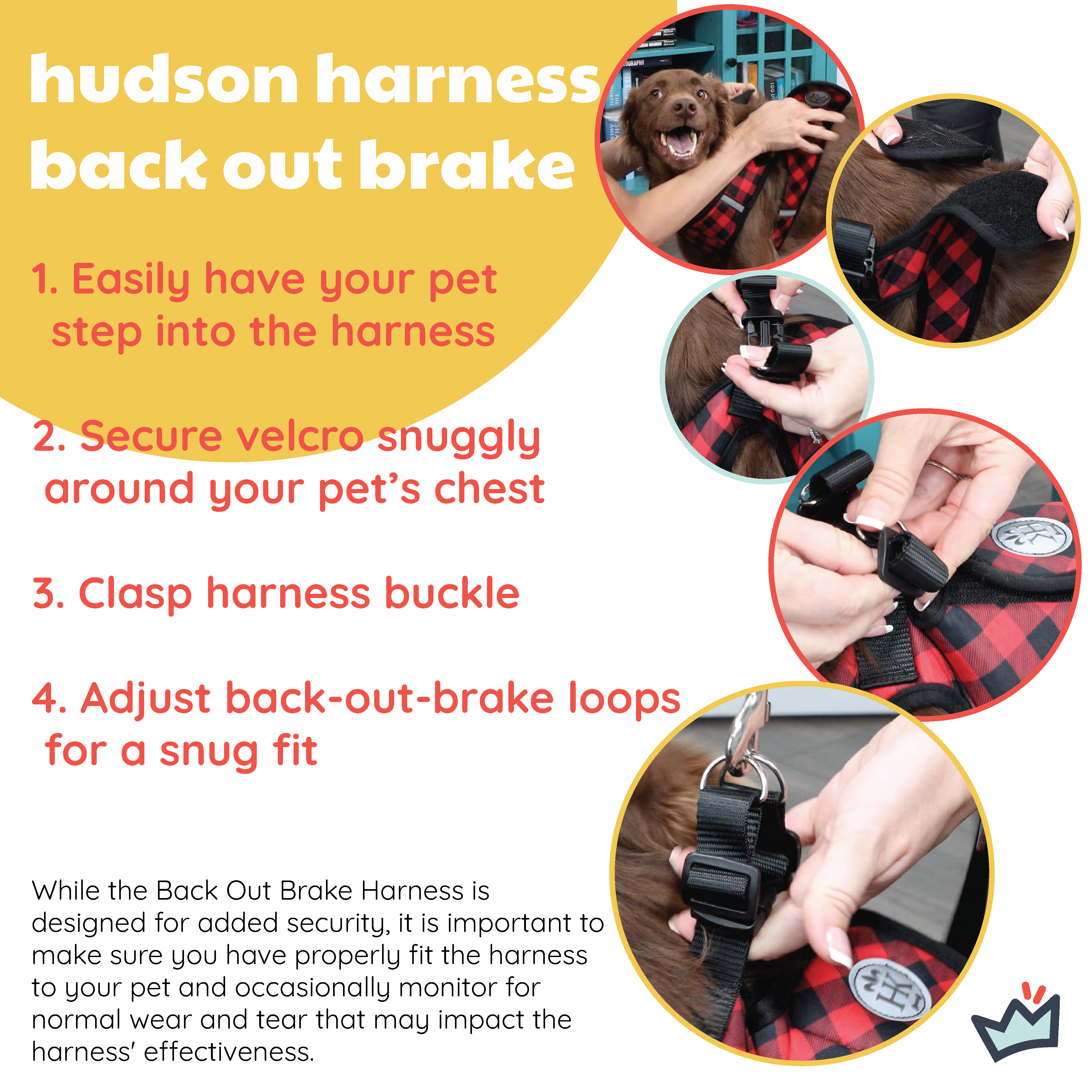 Huxley & Kent - Hudson Harness Black: XS (6-10lbs)
