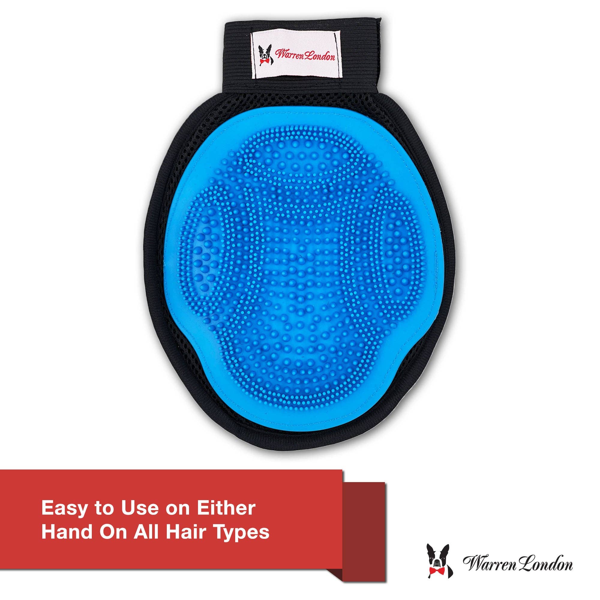 Warren London Dog Products - 2 in 1 Pet Grooming Glove for Dogs & Cats - Double Sided