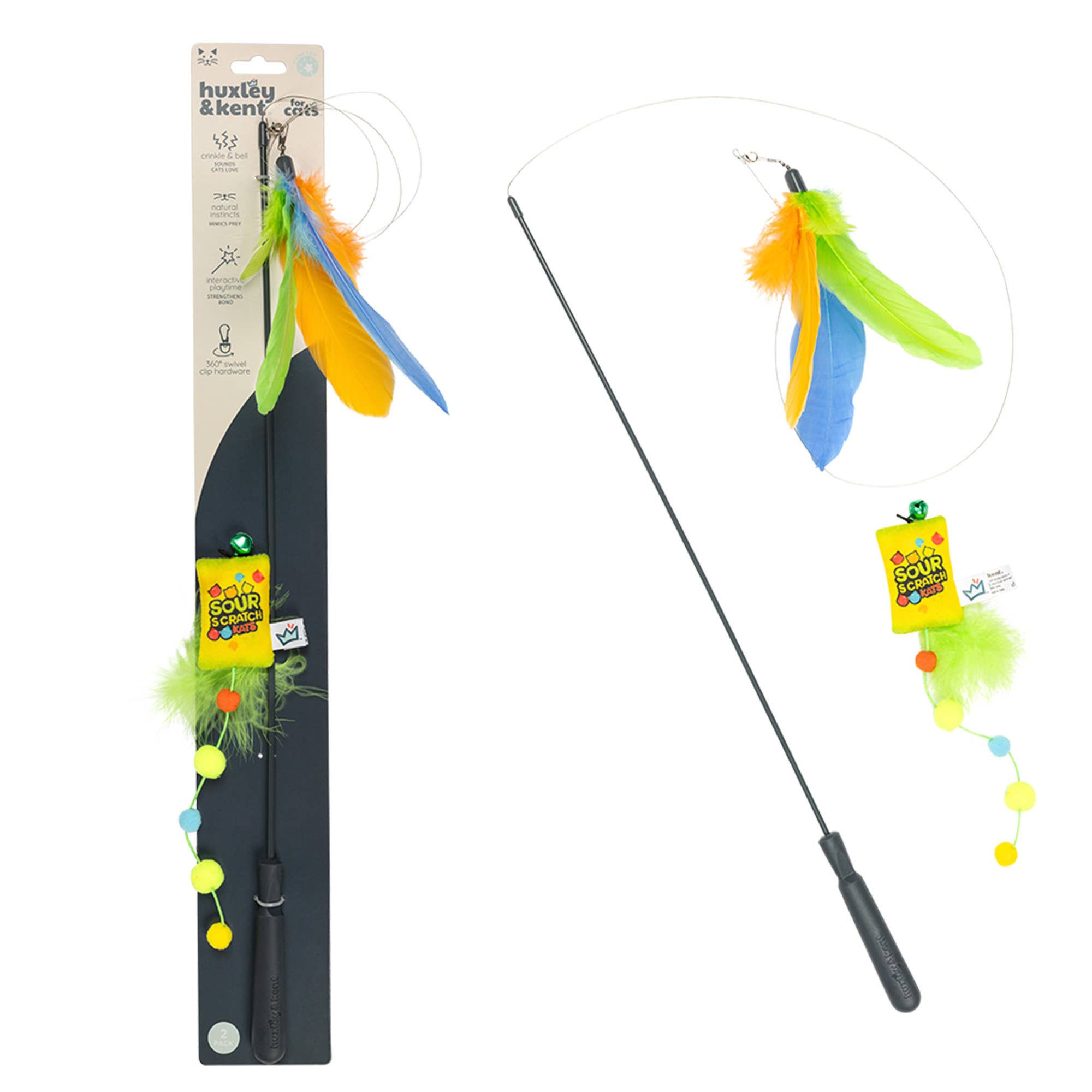 Huxley & Kent - Teaser Sour Scratch Wand Cat Toy: One Size
