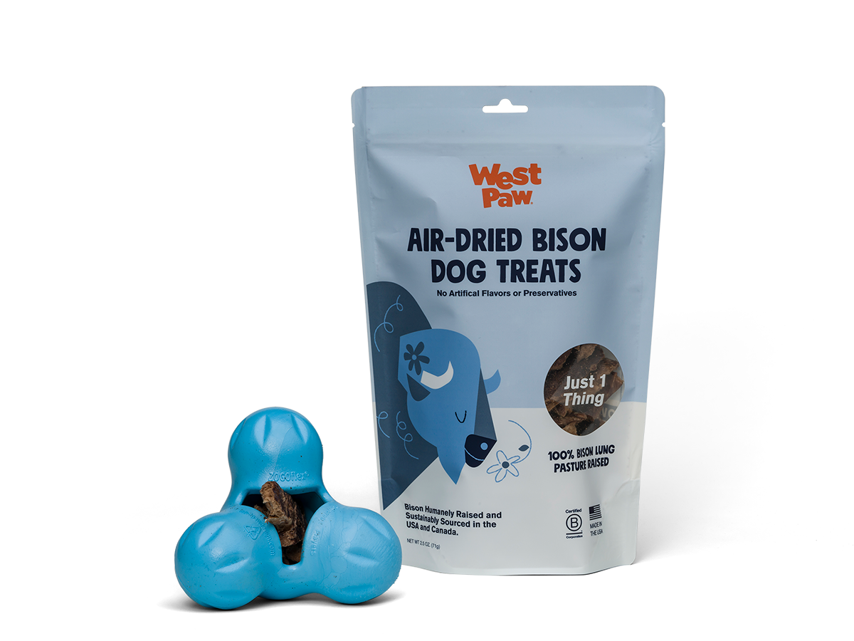 West Paw Air-Dried Bison Lung Single-Ingredient Dog Treats