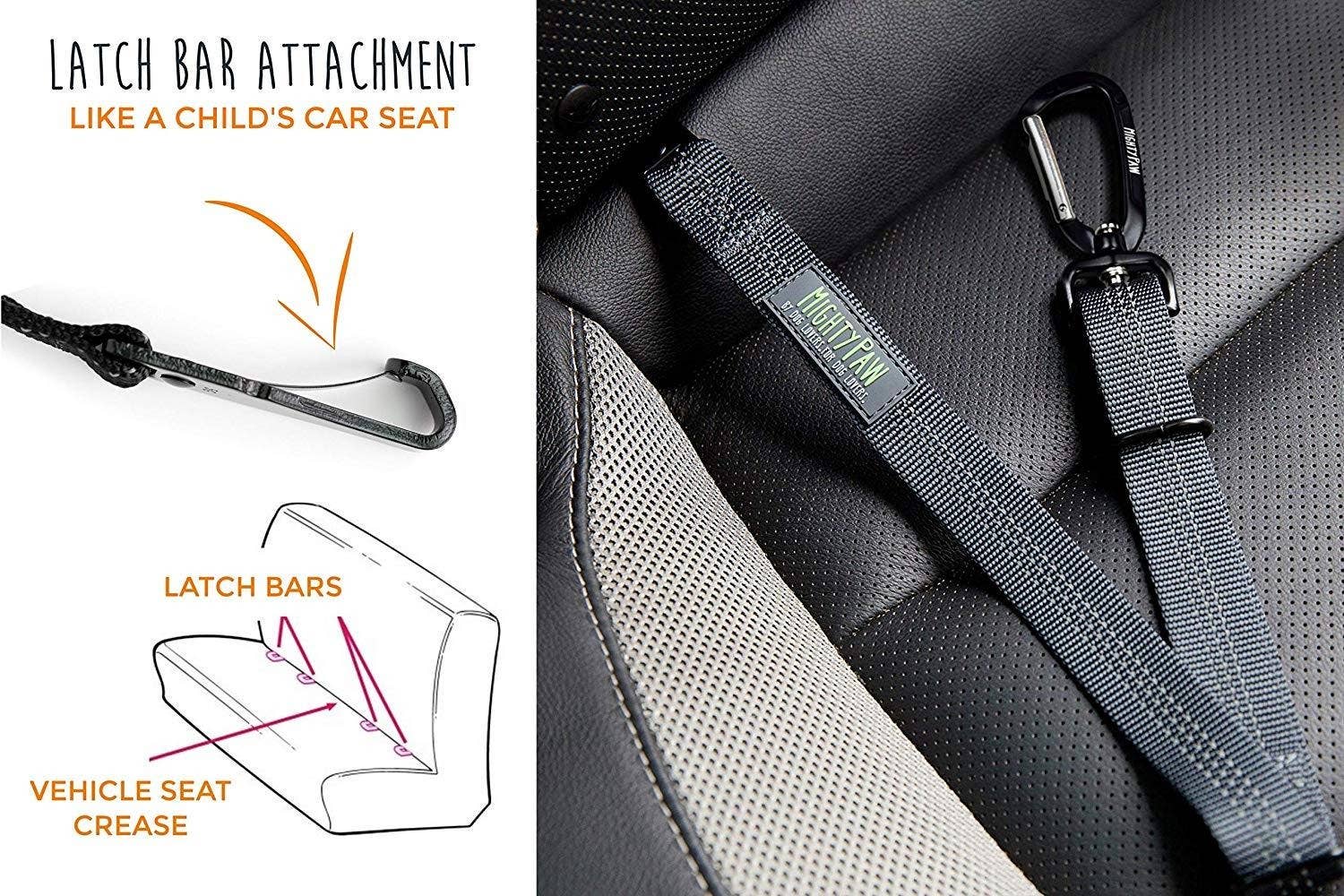 Mighty Paw - Dog Car Safety Belt: Black