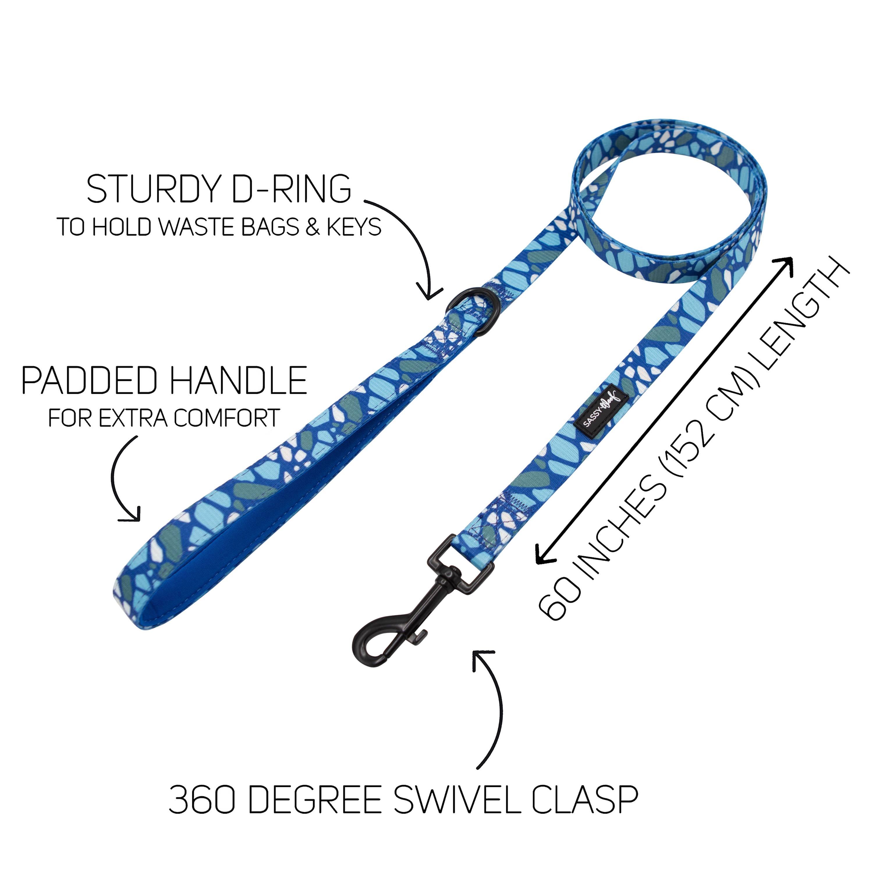 SASSY WOOF - Dog Leash - Santorini