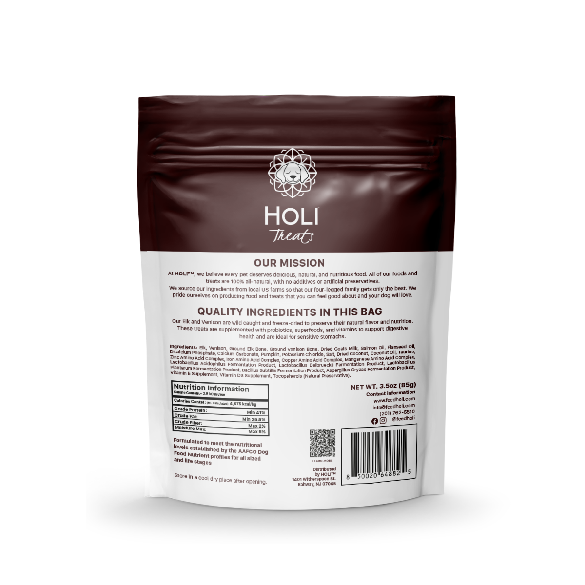 HOLI - Free Range Elk & Venison Freeze Dried Dog Treats