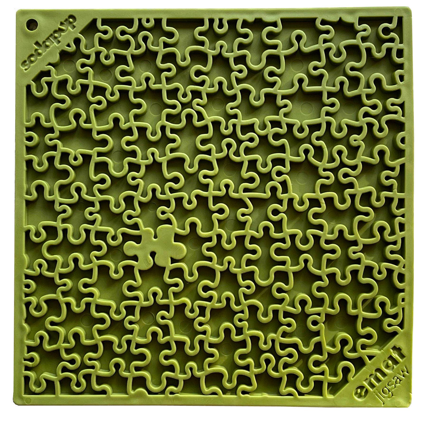SodaPup Dog Toys - Jigsaw Design Emat Enrichment Licking Mat: Blue