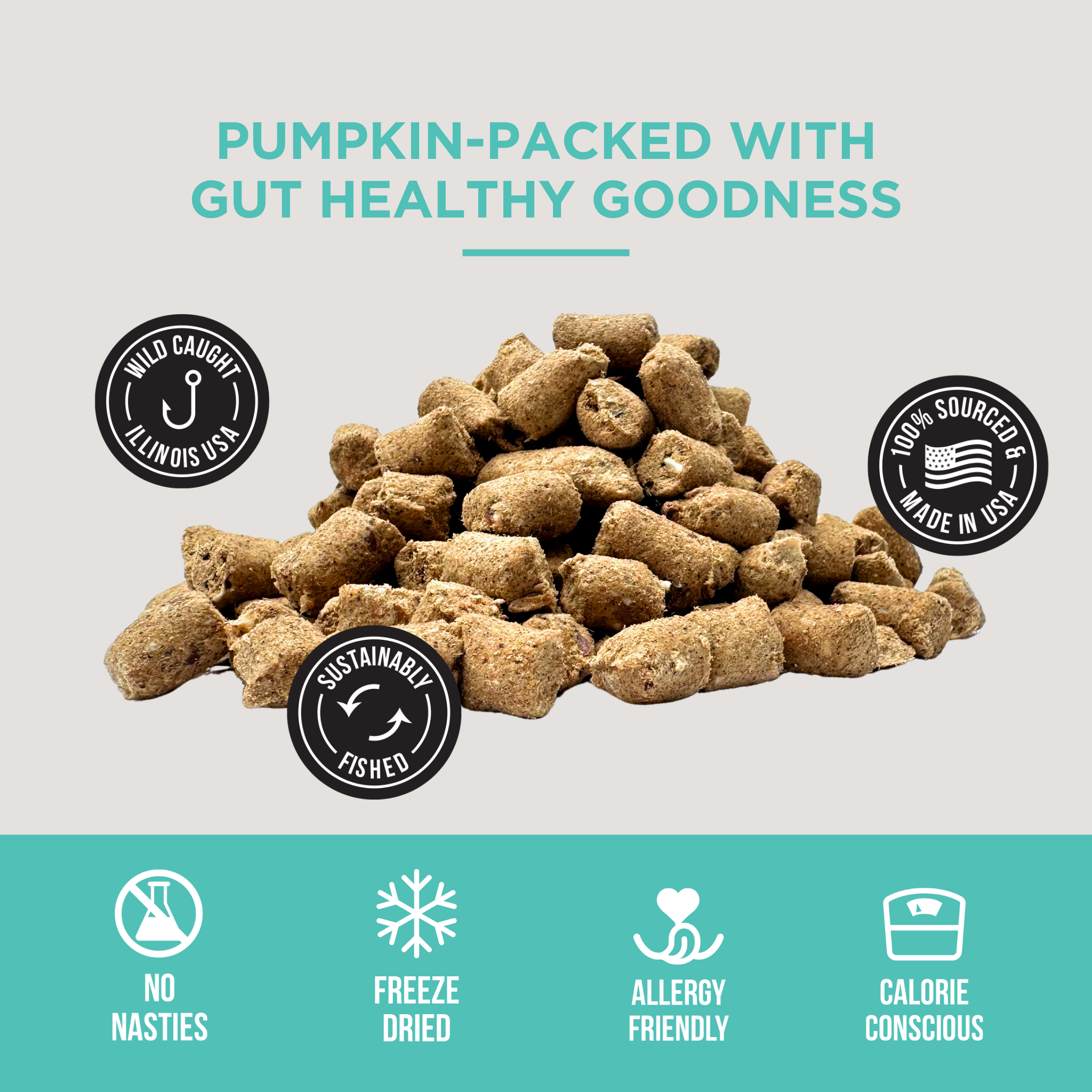 Natural Rapport - The Only Freeze Dried Silver Carp Dogs Need: 3.5 oz bag