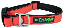 Cycle Dog - Orange MAX Reflective Dog Collar: Latch-Lock Metal Buckle / Large / Standard