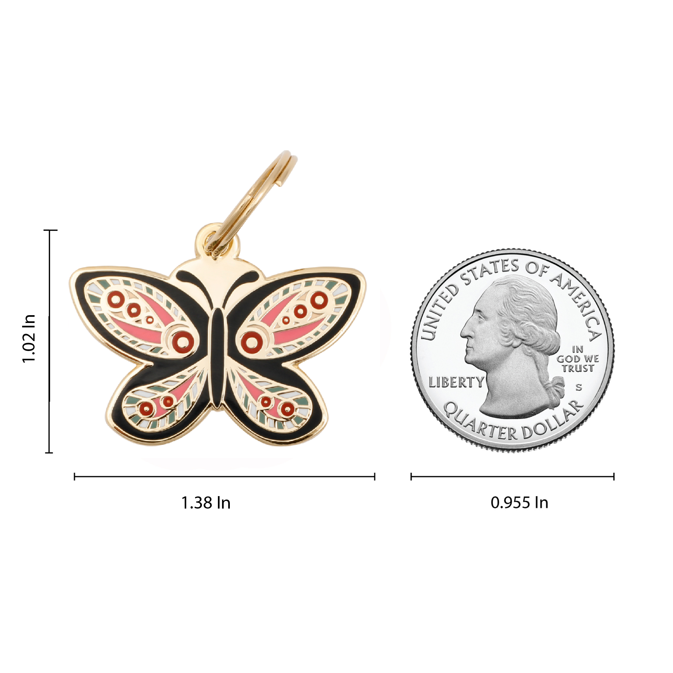 Two Tails Pet Company - Butterfly Pet ID Tag