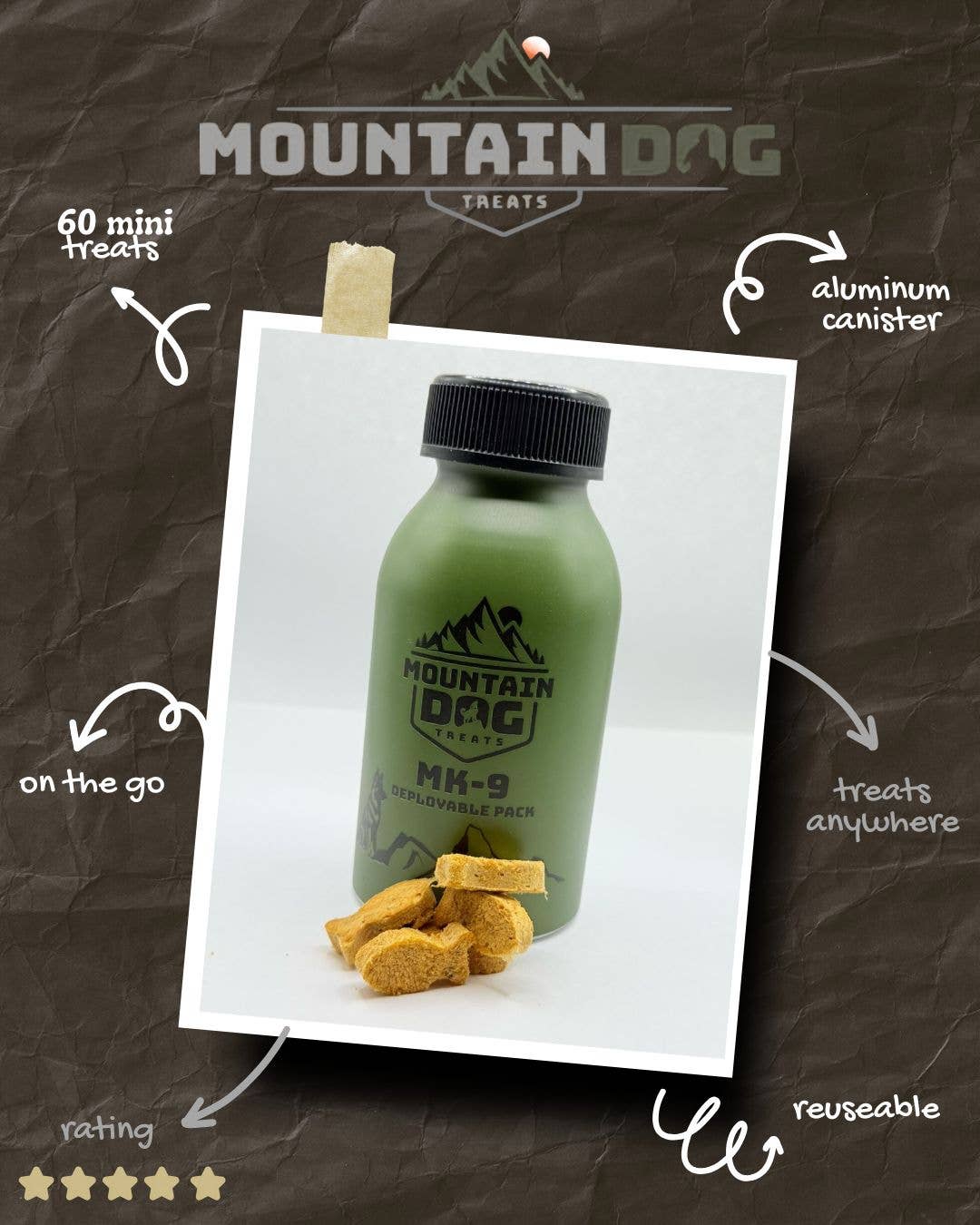 Mountain Dog - Mountain Dog Treats - Mini MK-9 Deployable Packs
