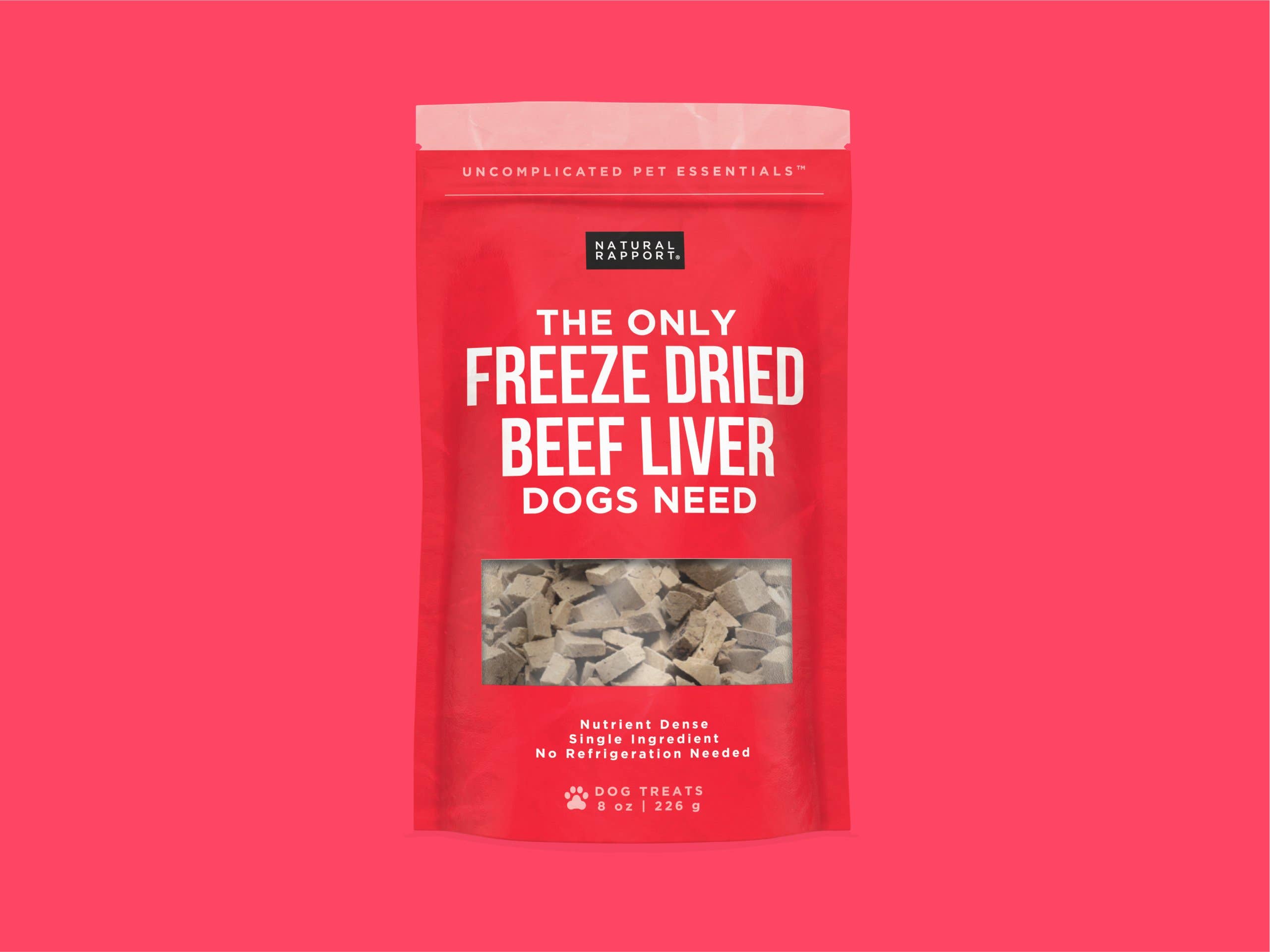 Natural Rapport - The Only Freeze Dried Beef Liver Dogs Need: 4 oz bag