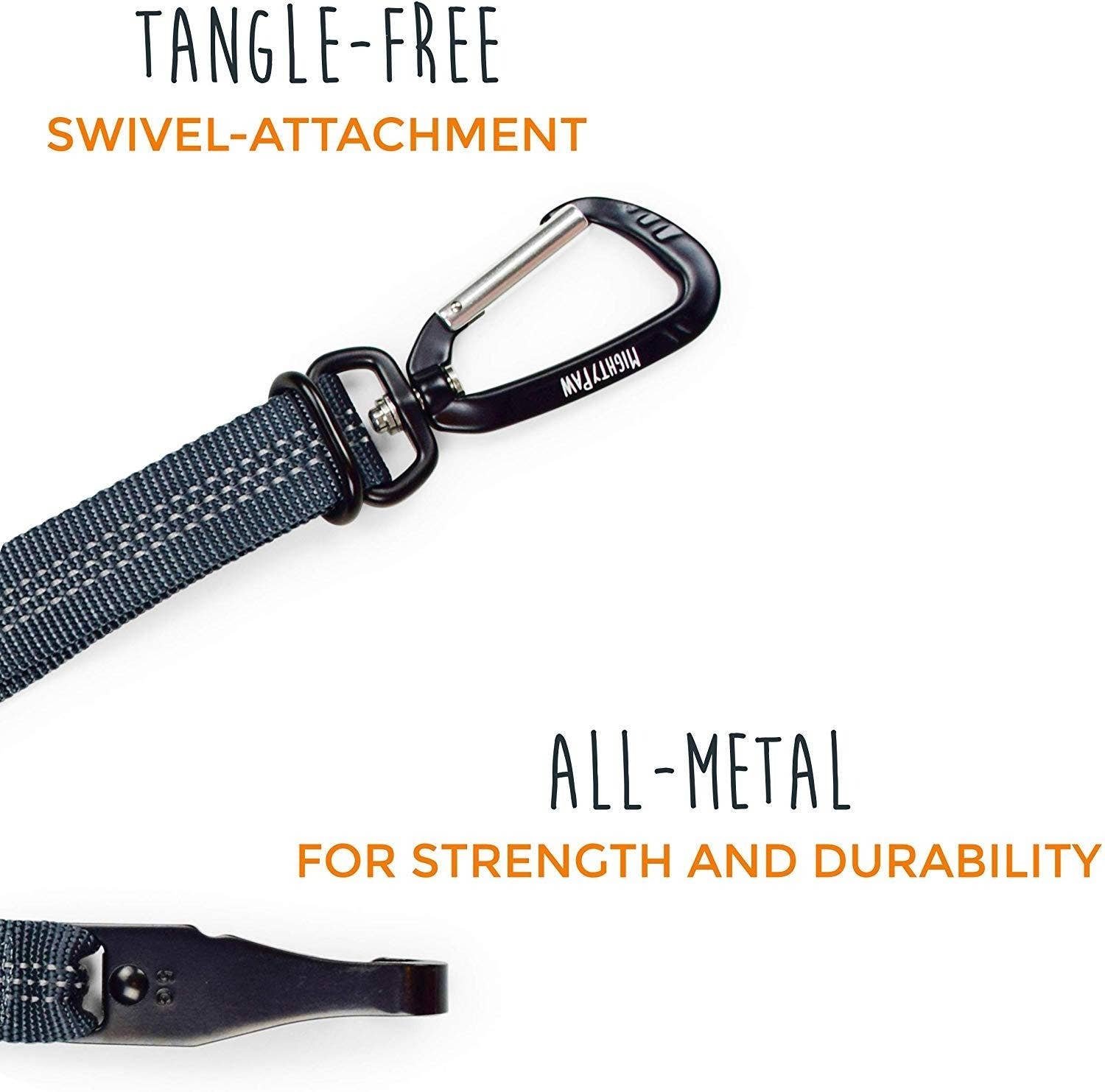 Mighty Paw - Dog Car Safety Belt: Grey