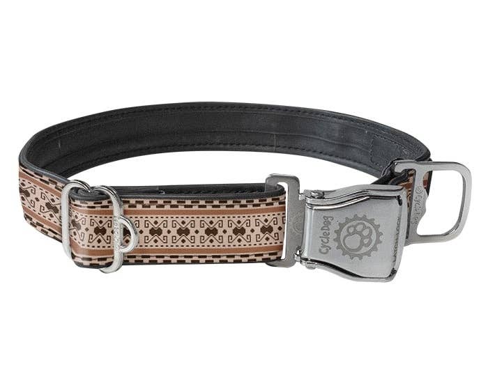Cycle Dog - Dude Sweater Dog Collar: Latch-Lock Metal Buckle / Standard / Medium 12-21” (30-53 cm)