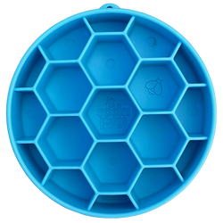 SodaPup Dog Toys - Honeycomb Design eBowl Enrichment Slow Feeder Bowl for Dogs: Blue
