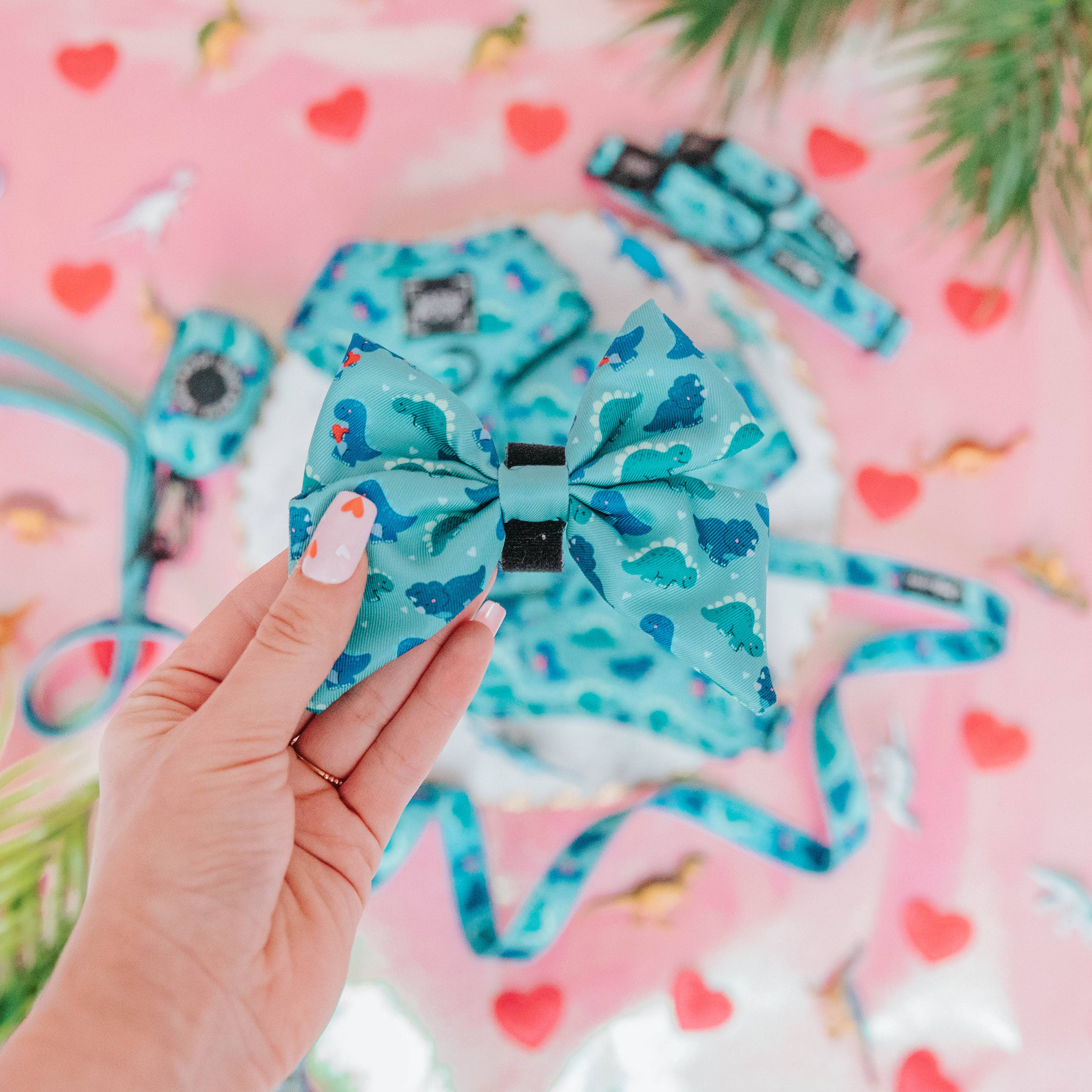 SASSY WOOF - Dog Sailor Bow - Dino Darling