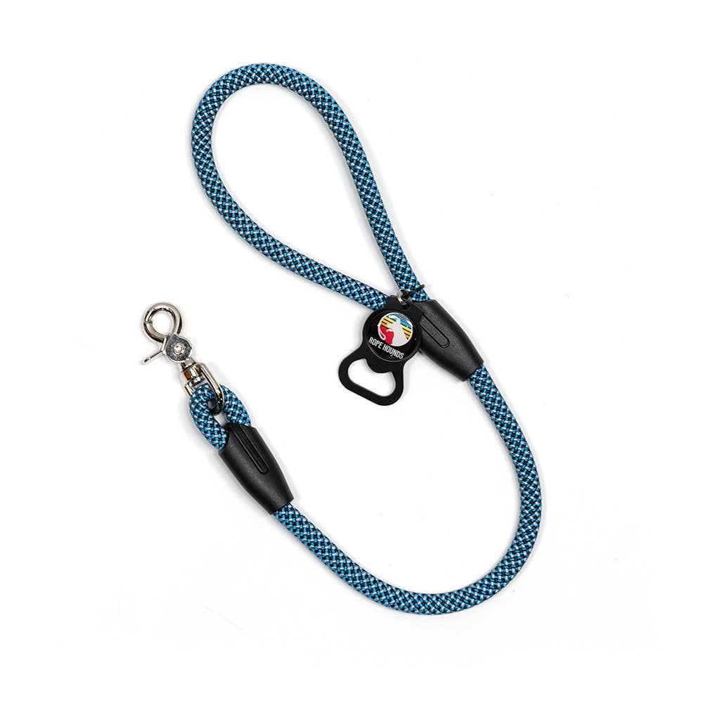 Rope Hounds - 2' Dog Traffic Lead - Blues: Silver Moon