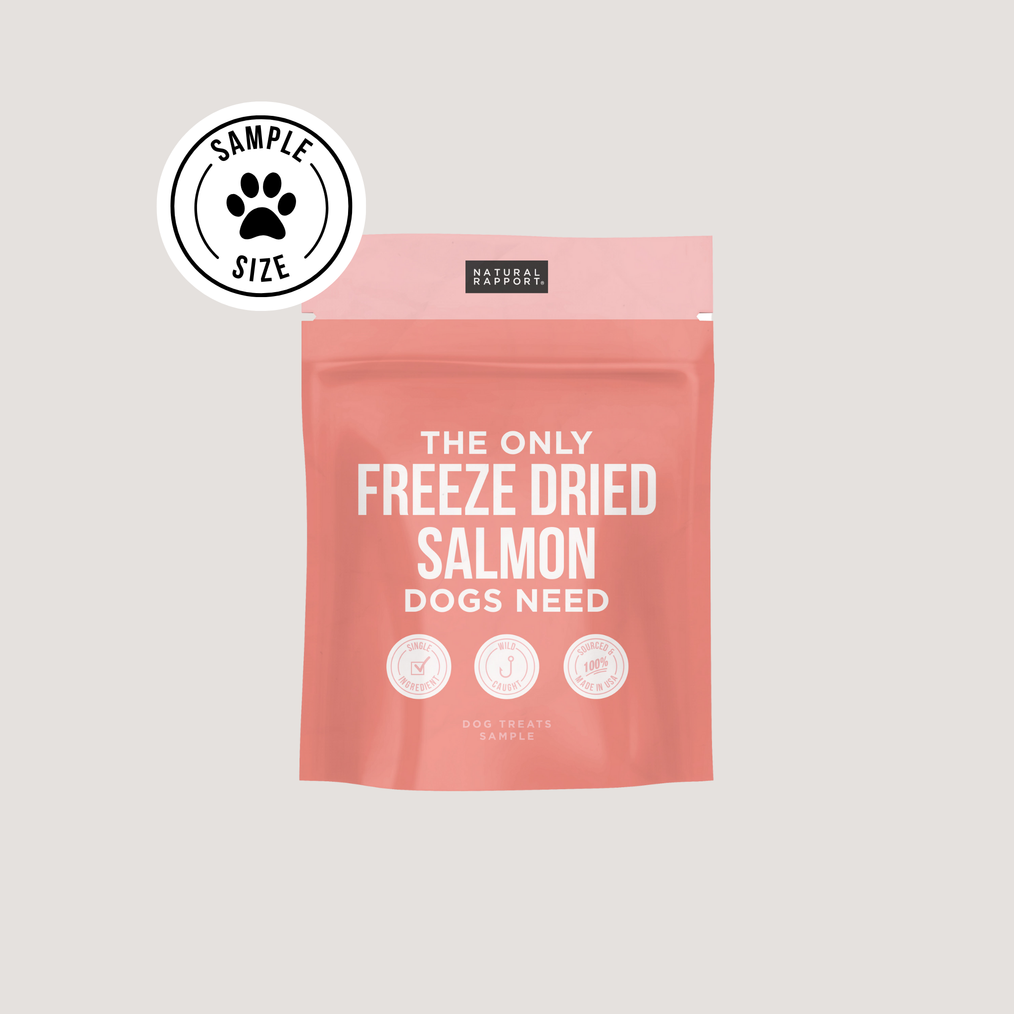 Natural Rapport - The Only Freeze Dried Salmon Dogs Need: 3 ounce