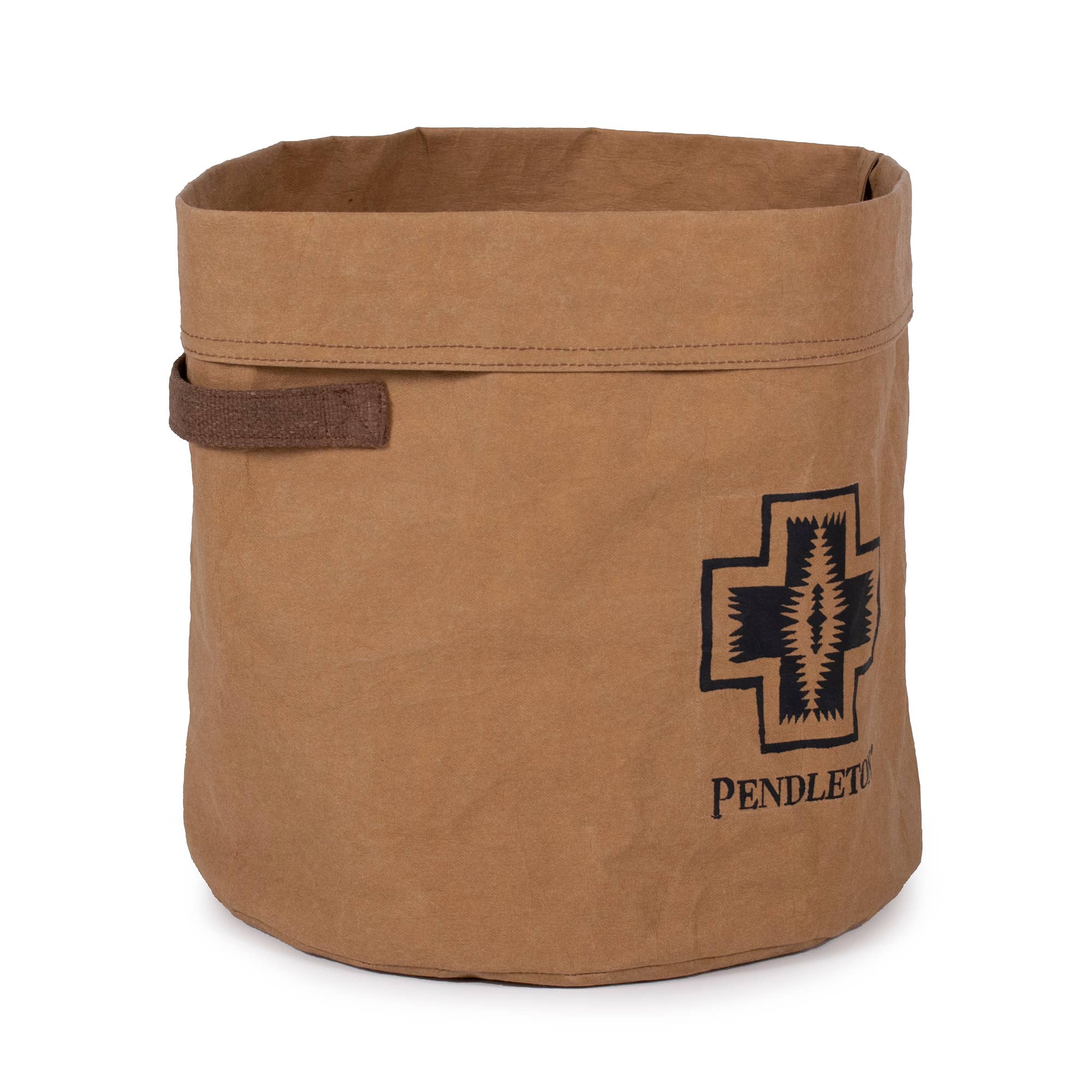 Pendleton Washable Paper Toy Bucket: Brown