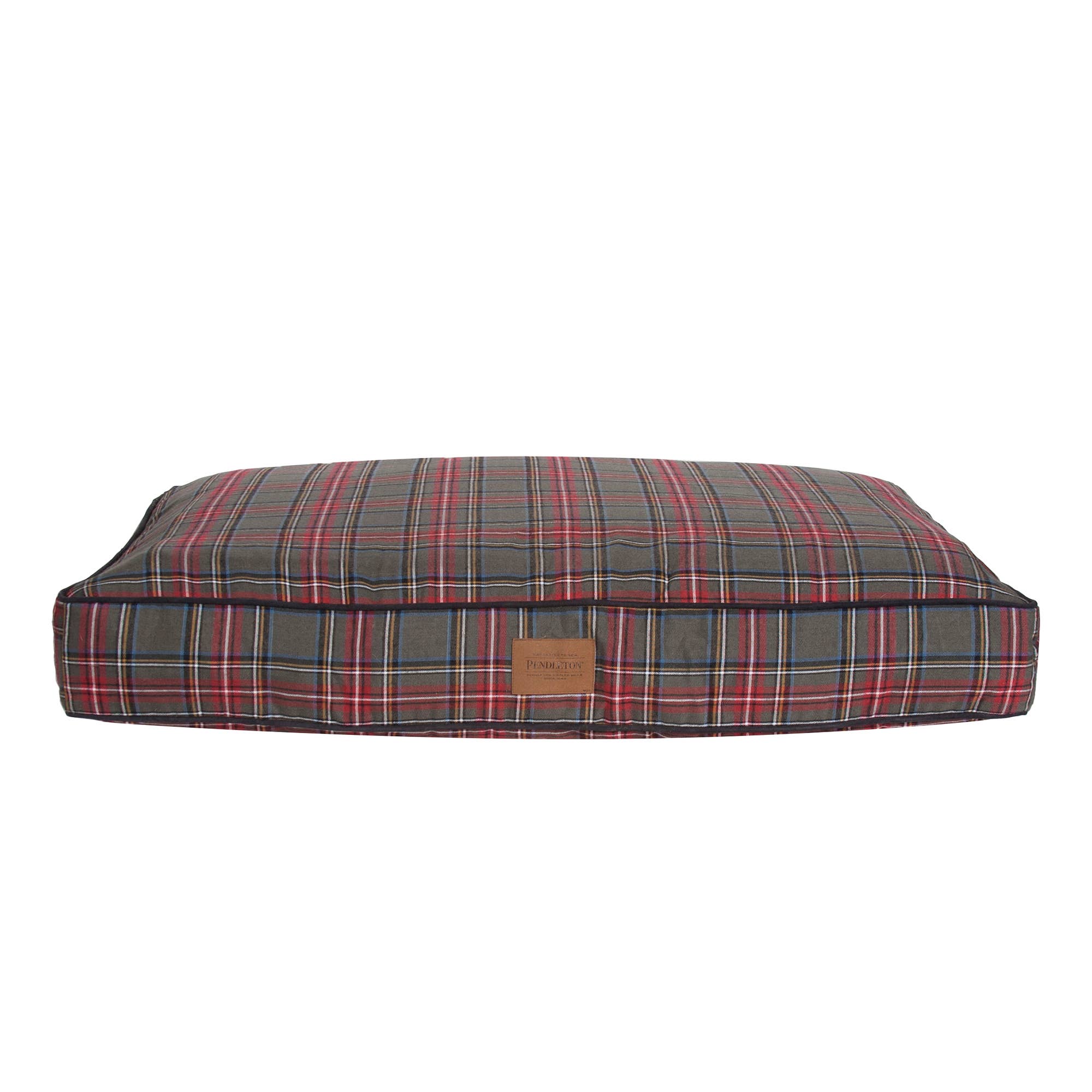 Pendleton Plaid Rectangular Pet Napper Dog Bed: L / Red Ombre
