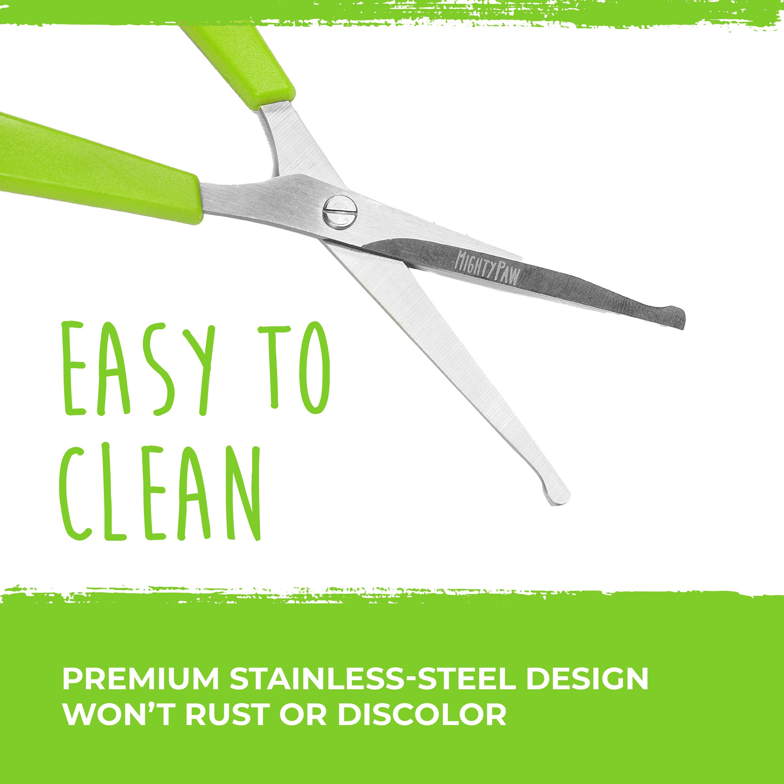 Mighty Paw - Dog Grooming Scissors (2 Pack): Green