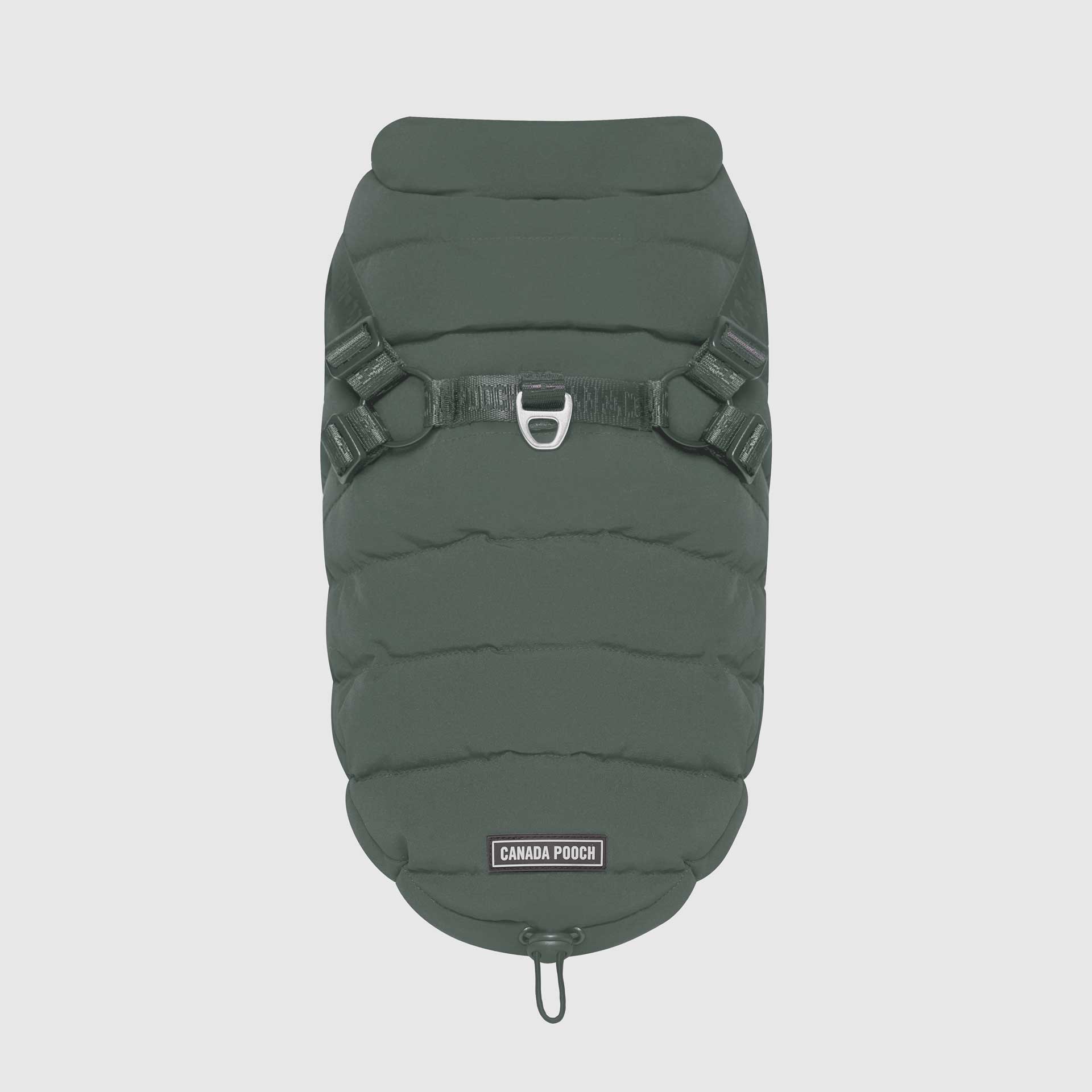Canada Pooch - Harness Puffer- Dog Coat: Black / 10