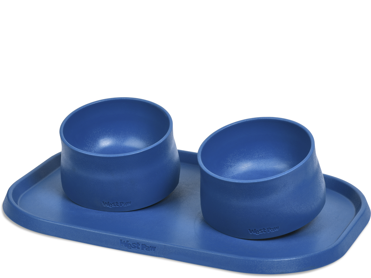 West Paw - No-Slip Dog Feeding Water Bowl: Marine