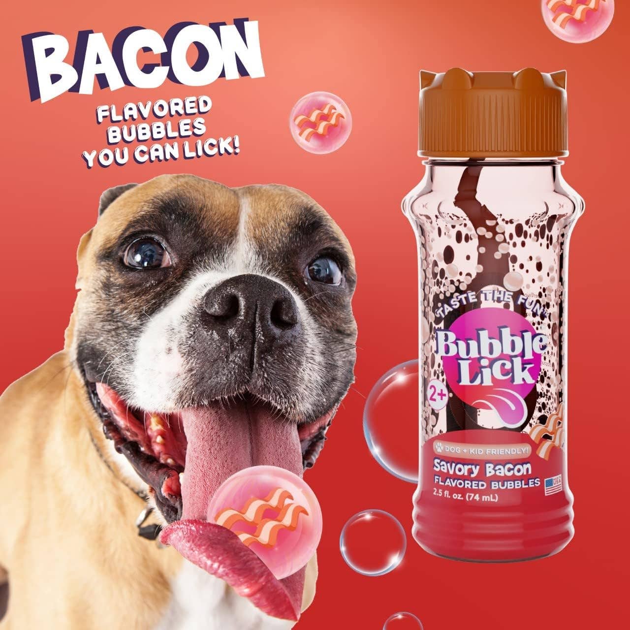 Toysmith - BubbleLick Pets Maple Bacon