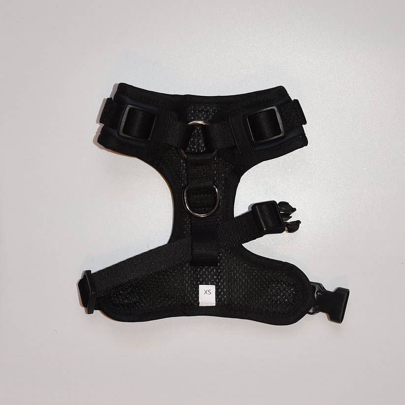 PETs R US - Adjustable No Pull Dog Harness, Charcoal Black: S