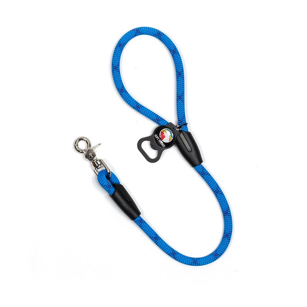 Rope Hounds - 2' Dog Traffic Lead - Blues: Caribbean Cool