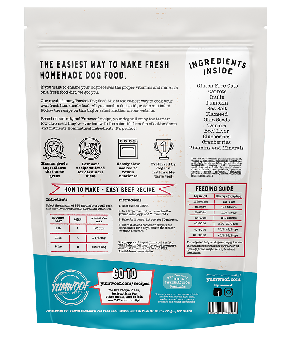 Yumwoof Natural Pet Food - Perfect Dog Food Mix