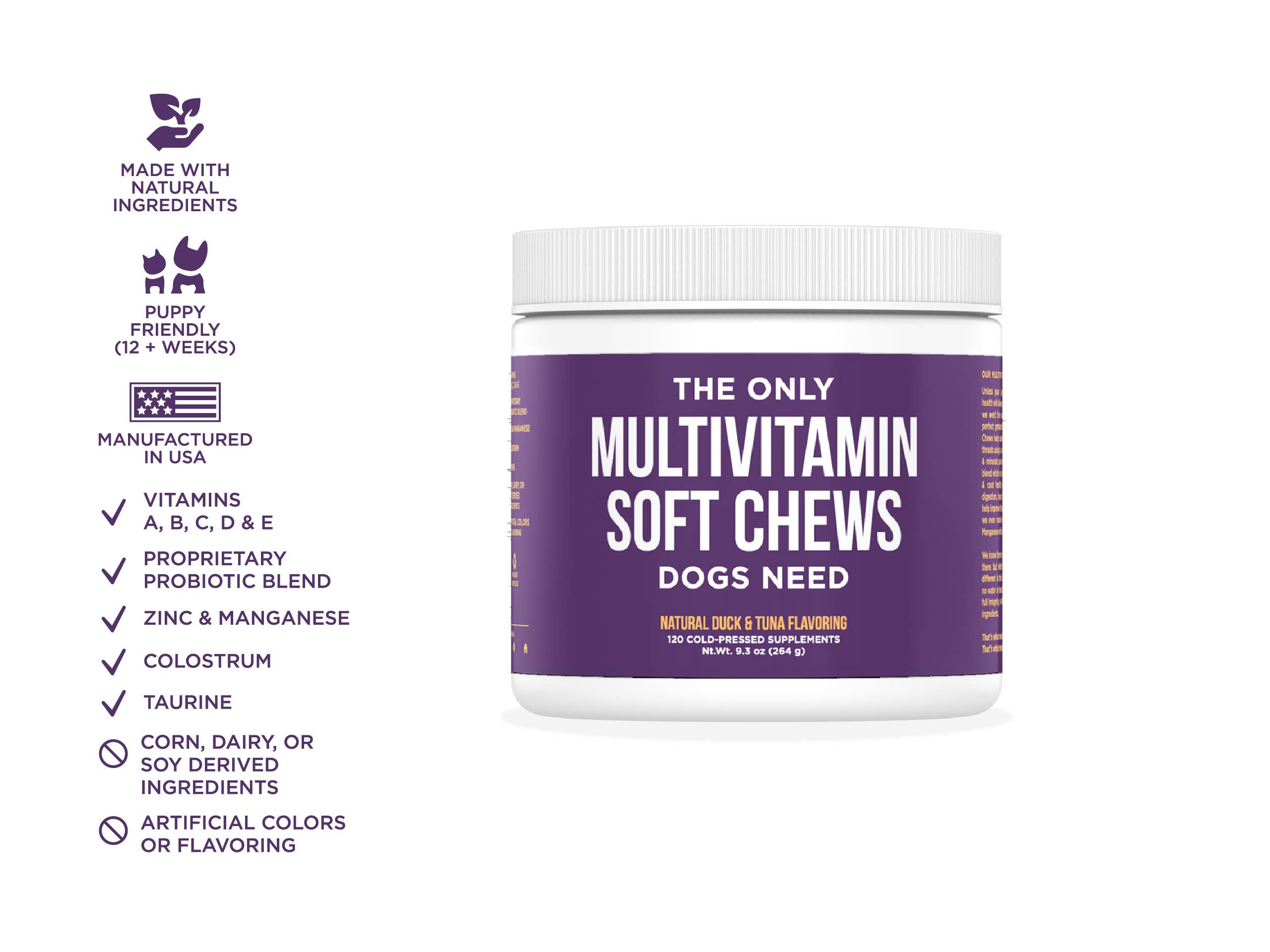 Natural Rapport Multivitamin Soft Chews 120 count jar