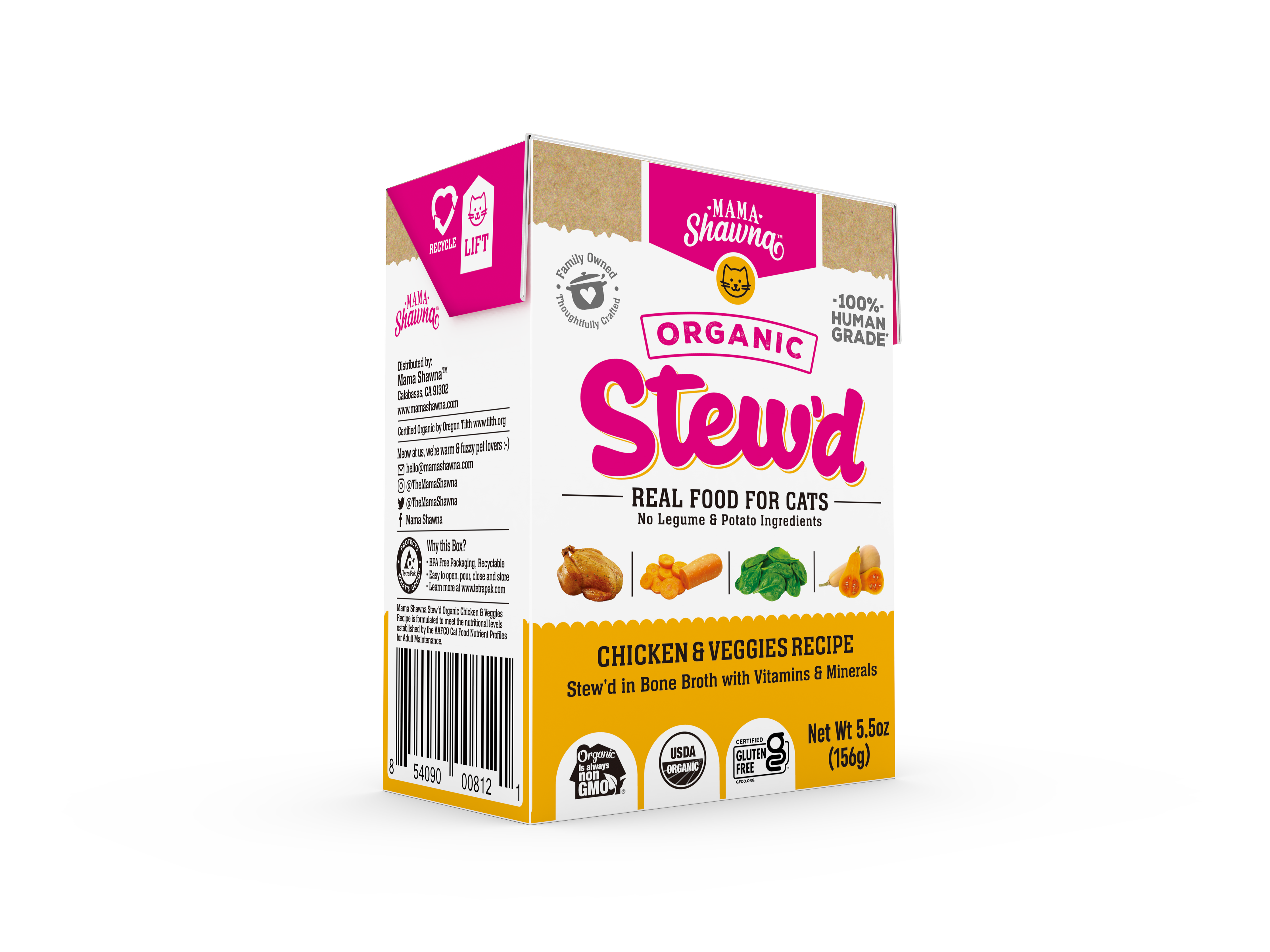 Mama Shawna - Stew'd Organic Cat Chicken & Veggies Recipe: Orange