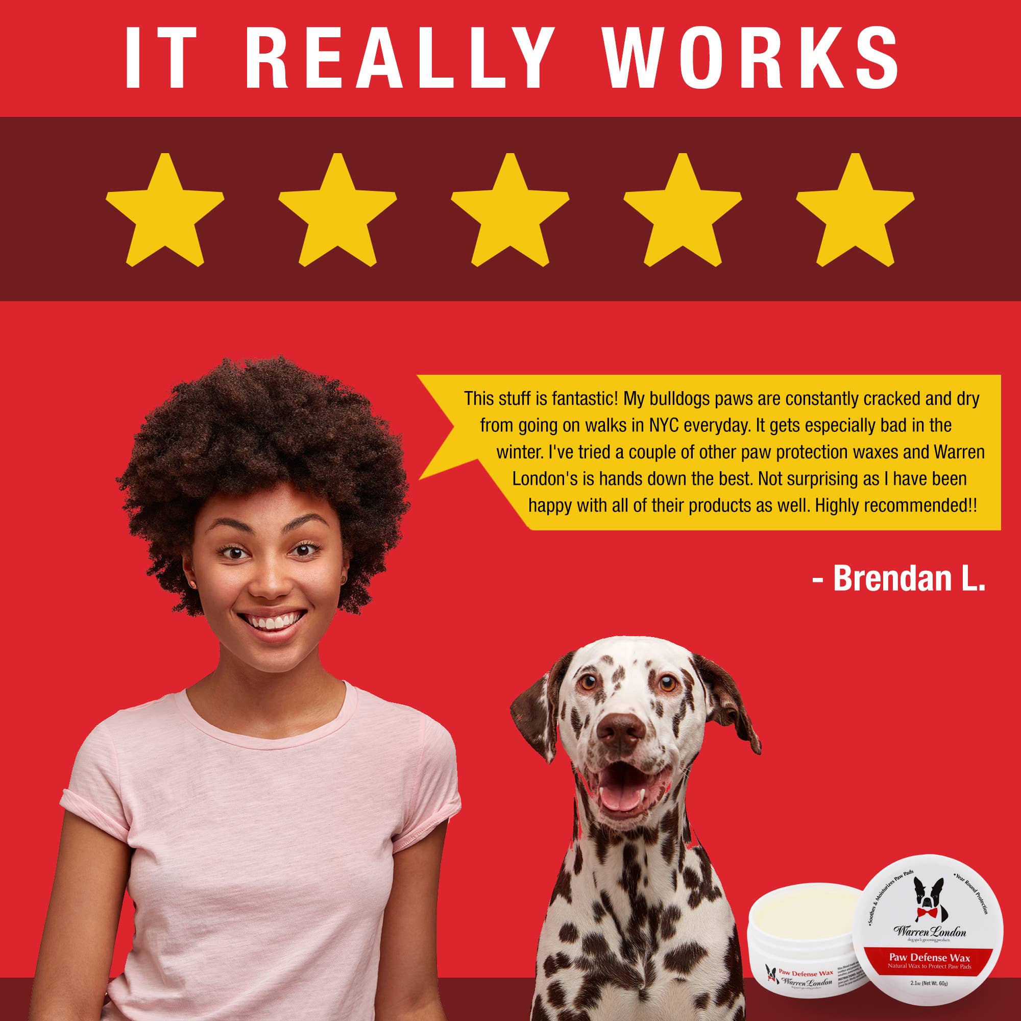 Warren London Dog Products - Paw Defense Wax - 2 oz