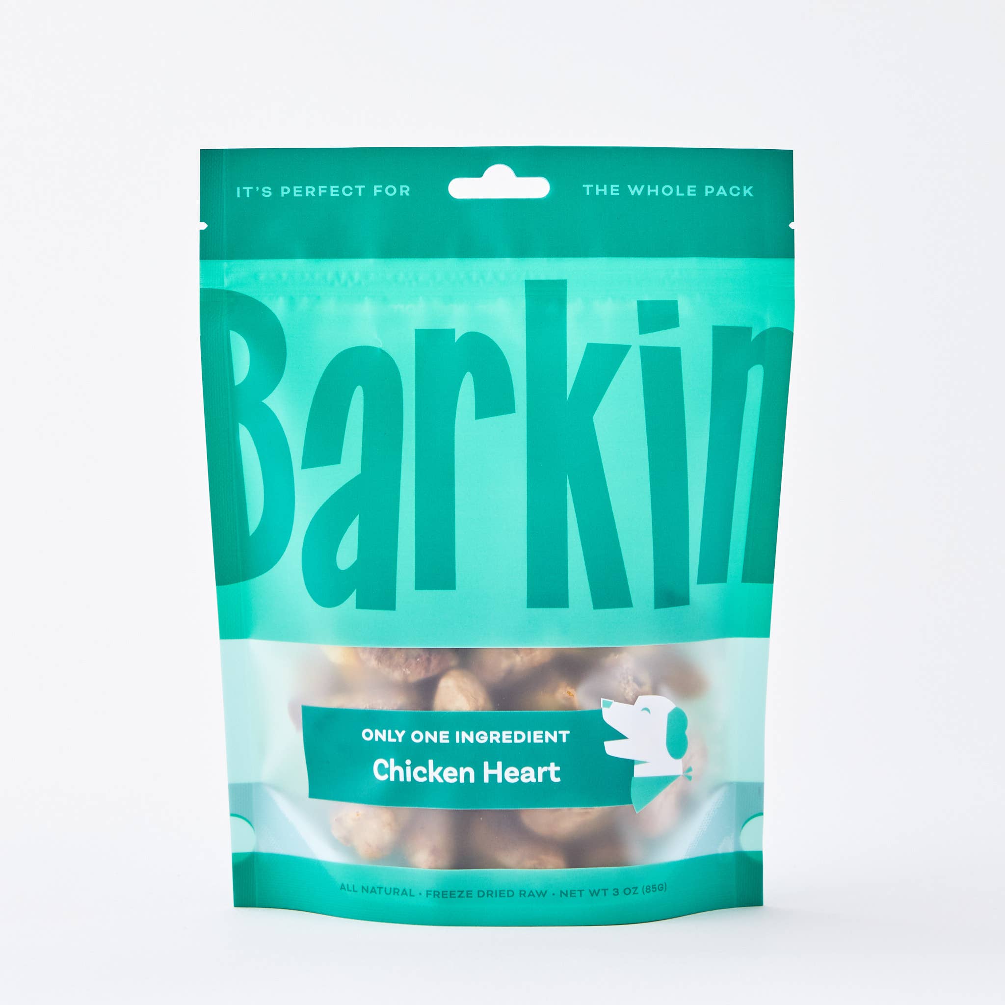 BARKIN - FREEZE DRIED CHICKEN HEART SINGLE INGREDIENT DOG TREATS