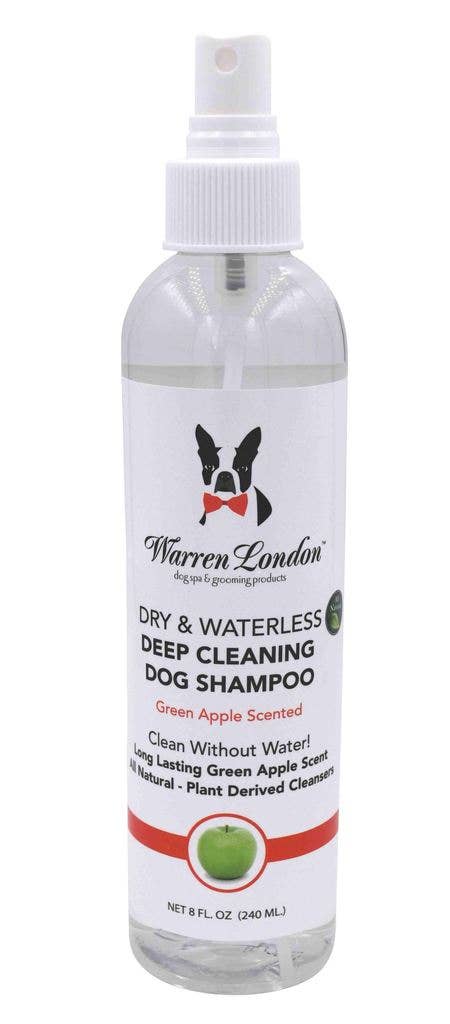 Warren London Dog Products - Dry & Waterless Shampoo - Green Apple Scent - 8 oz