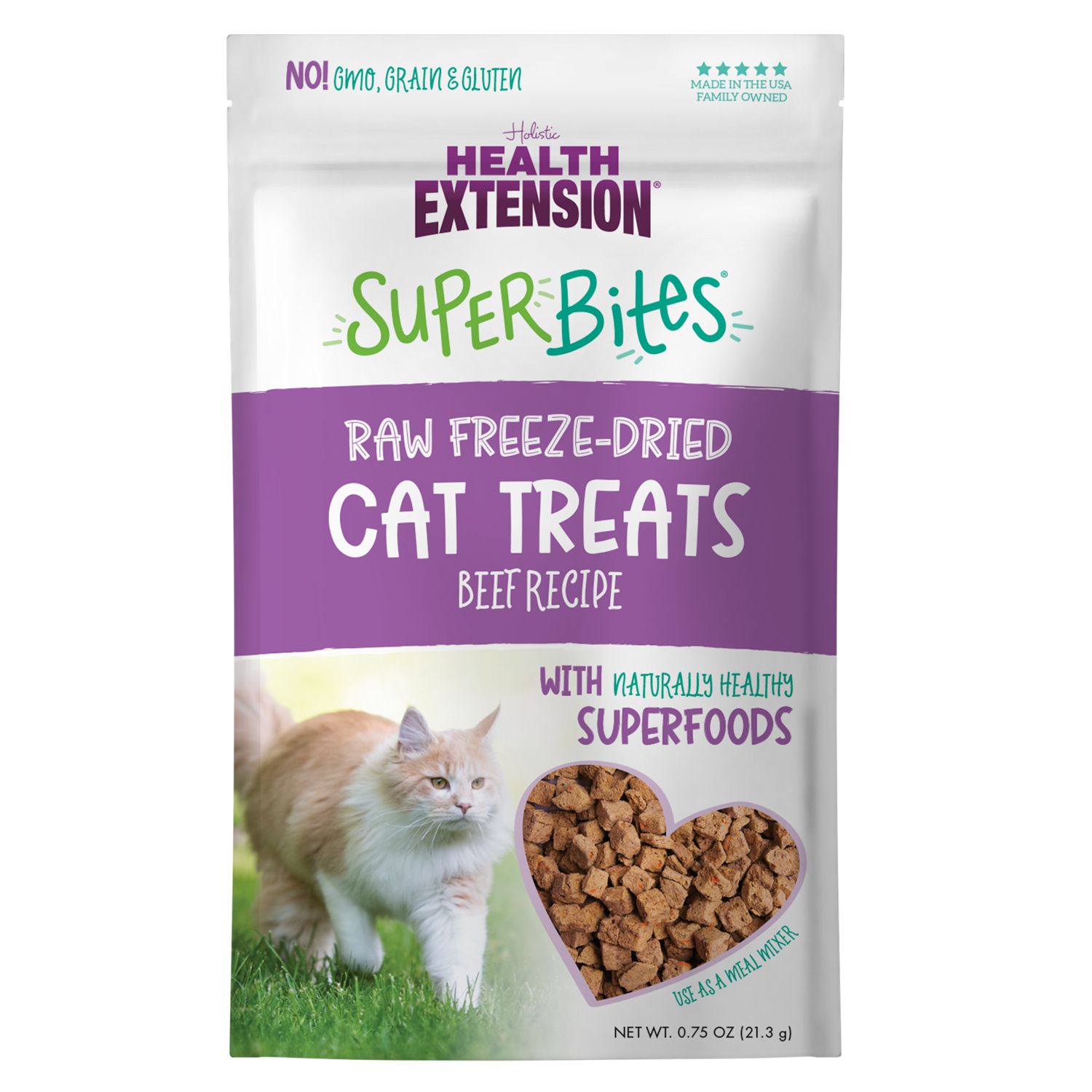 Health Extension Pet Care - SuperBites Freeze Dried Raw - Beef Recipe (Cat): 0.75oz