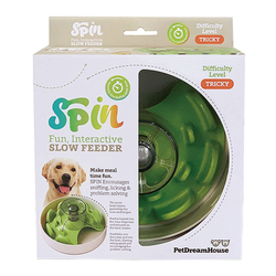 King Wholesale Pet Supplies - Petdreamhouse Spin Slow Feeder Pet Bowl UFO Maze Green