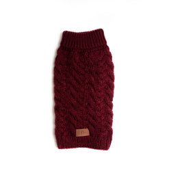 fabdog - Burgundy Wool Turtleneck Dog Sweater: 8