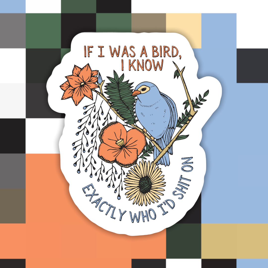 Ace the Pitmatian Co - If I Was a Bird Sticker