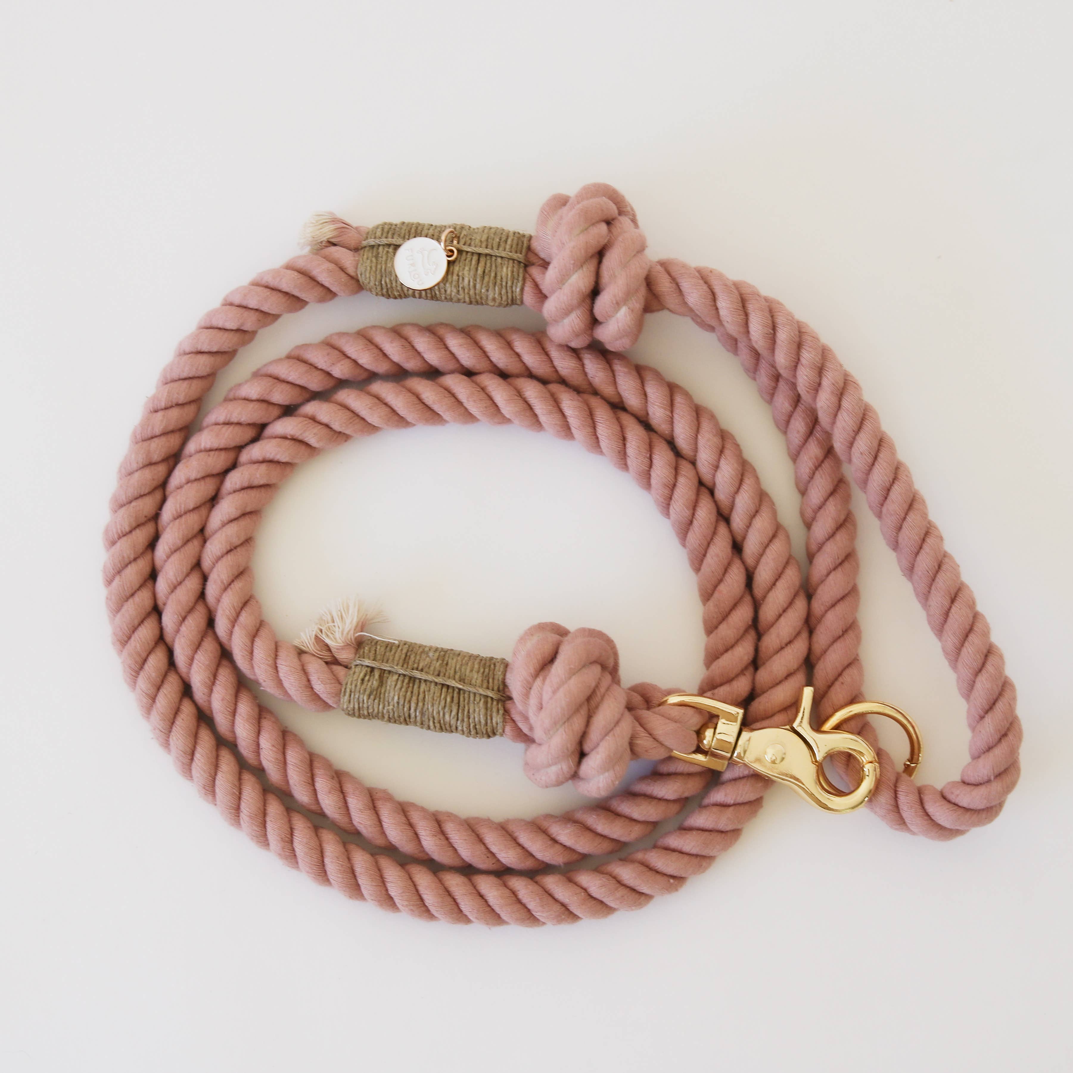 Furlou - 'Rose Water' - Dog Rope Leash