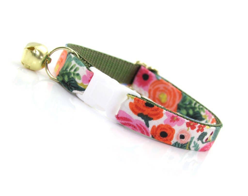 Made By Cleo - "Garden Party" - Rifle Paper Co® Floral Collar XL Cat (12-16)