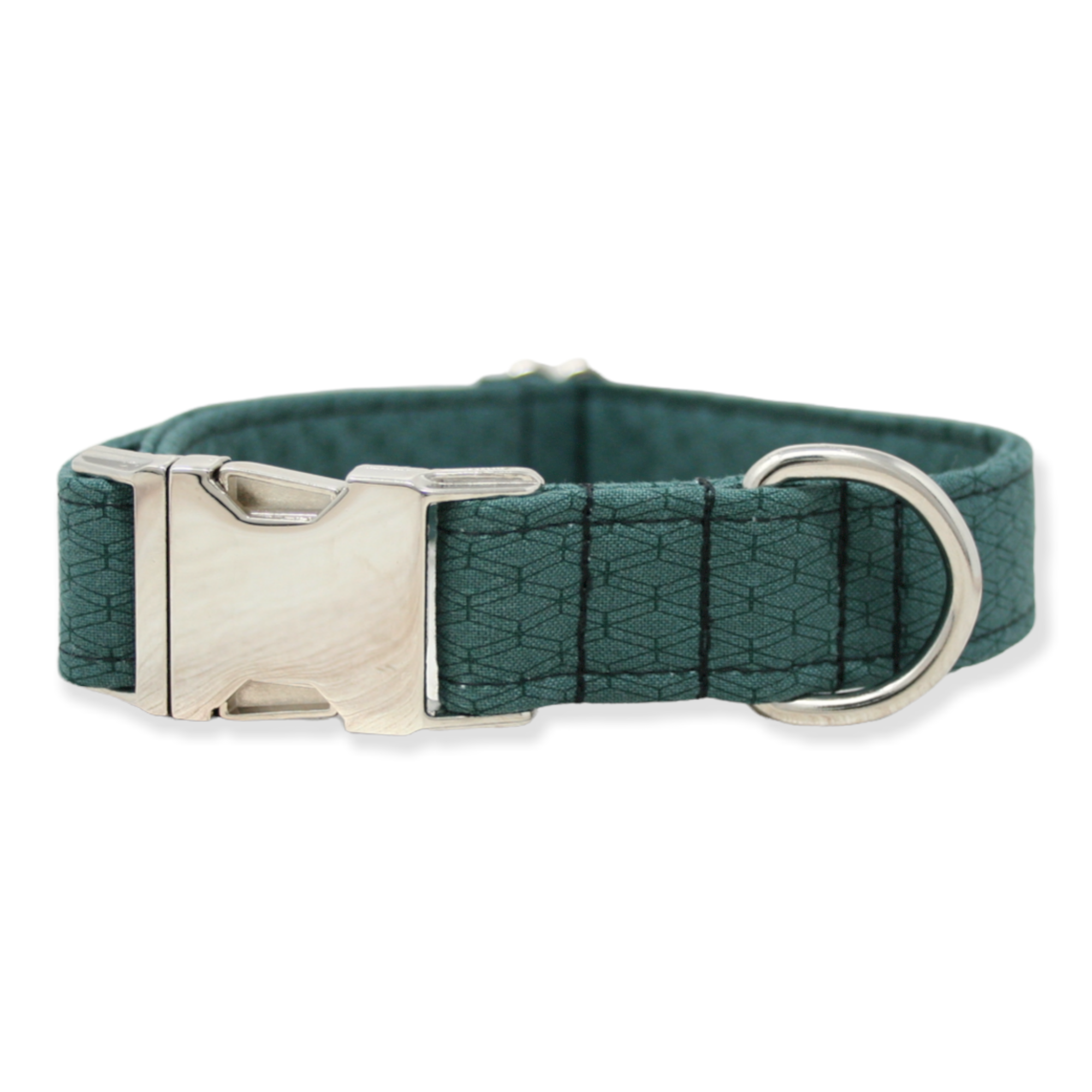 The Oxford Dog - Green Dog Collar, Boy Dog Collar, Green Geometric Collar