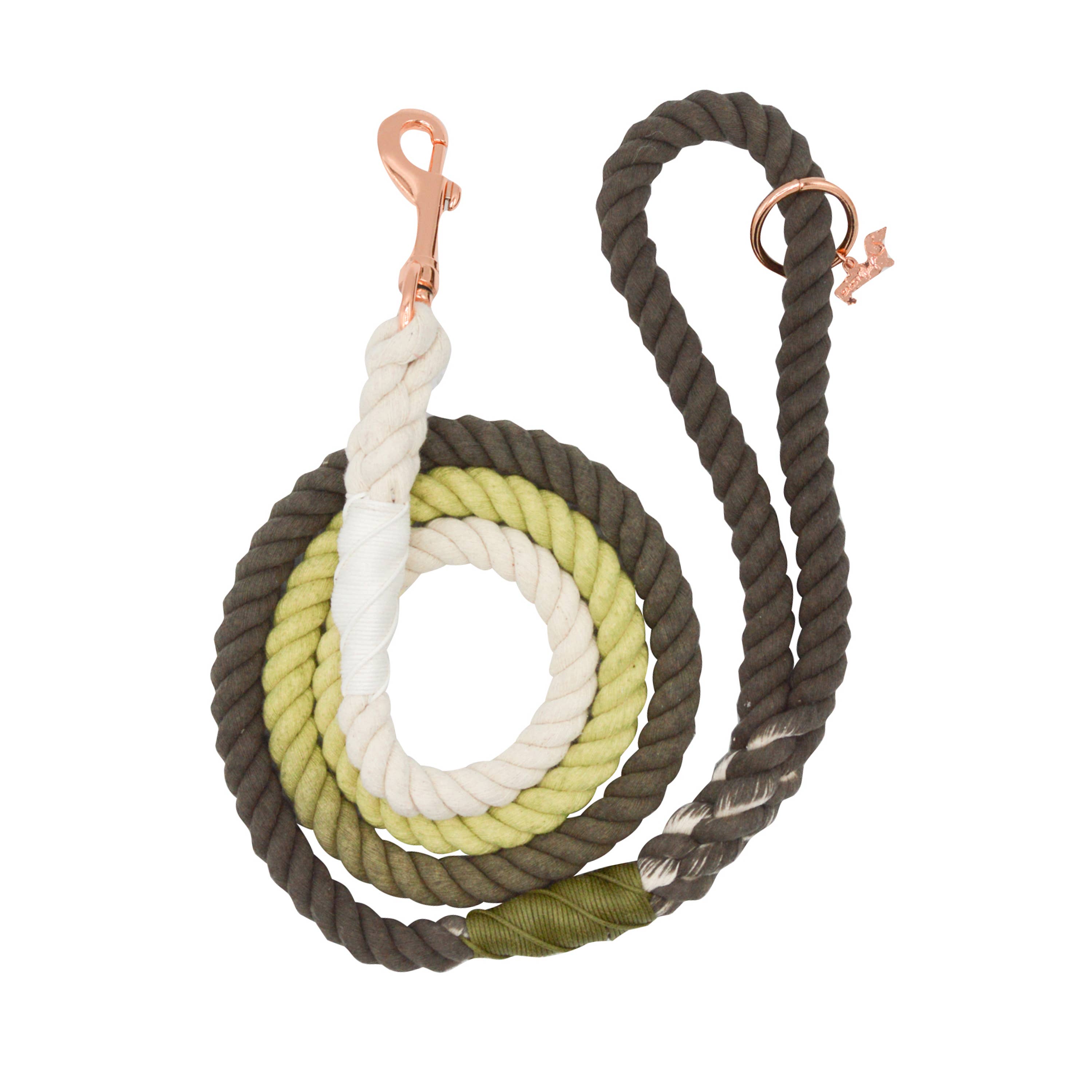 SASSY WOOF - Dog Rope Leash - Ombre Olive