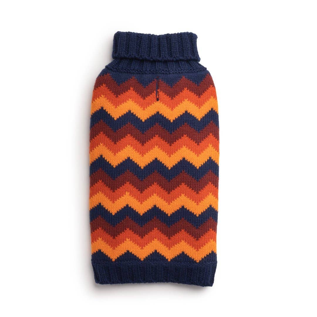 fabdog - Navy Chevron Dog Sweater: 8