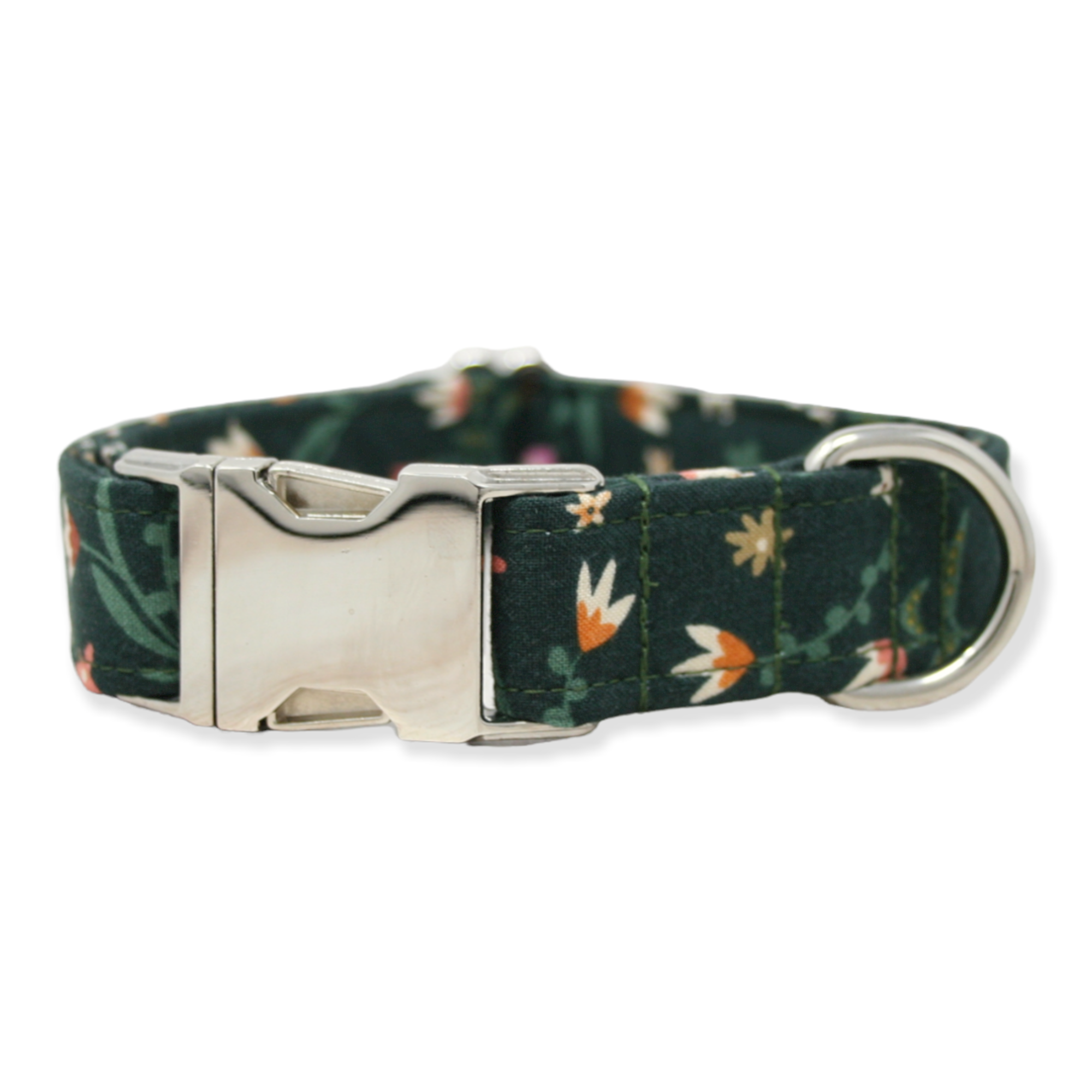 The Oxford Dog - Floral Dog Collar | Girl Dog Collar | Green Flowers | Oxford