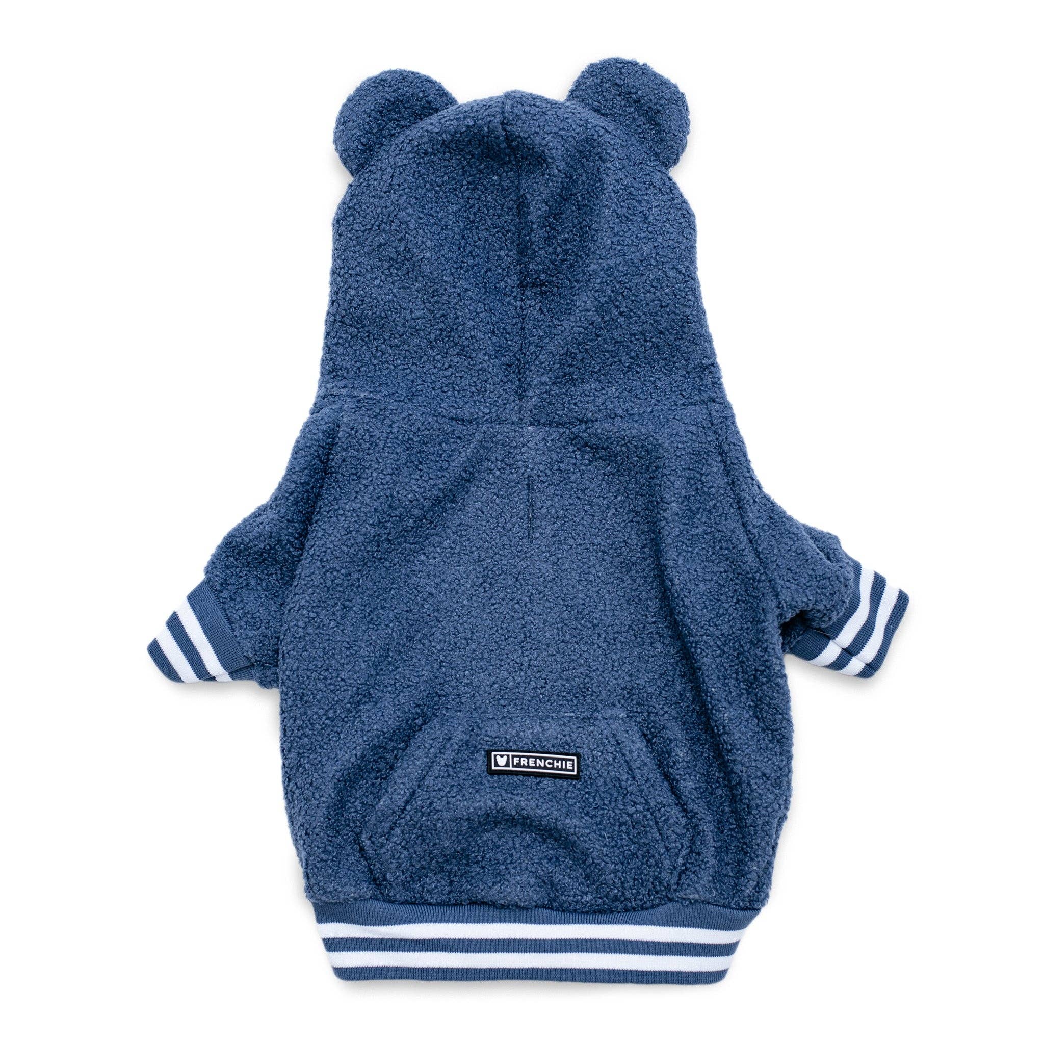 Frenchie - Frenchie Dog Hoodie - Blue Teddy: M