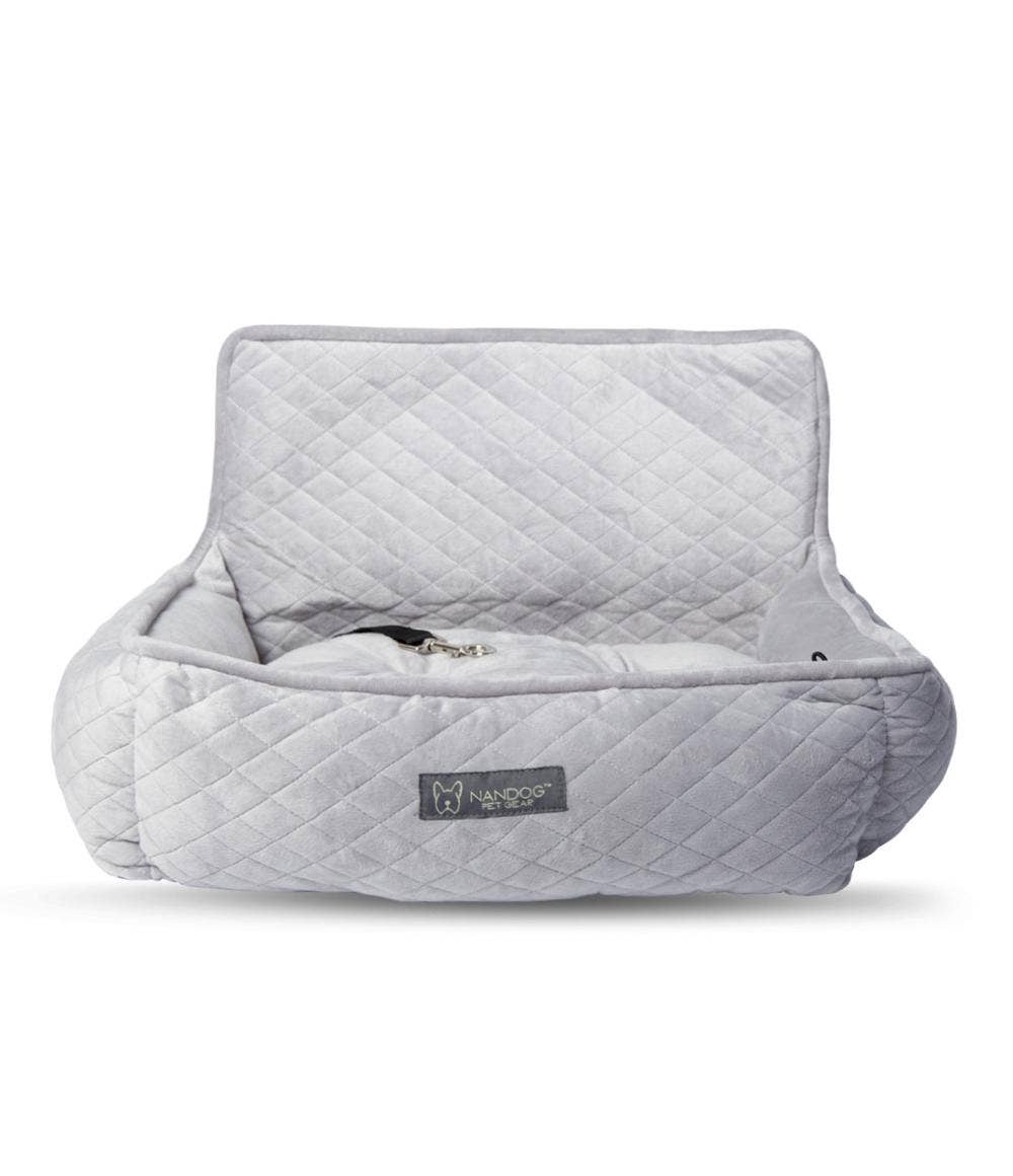 Light Gray Dog Car Seat Bed: Small